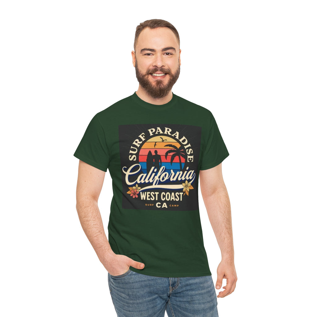 California Surf Paradise Tee — West Coast CA Vintage Sunset Graphic T-Shirt