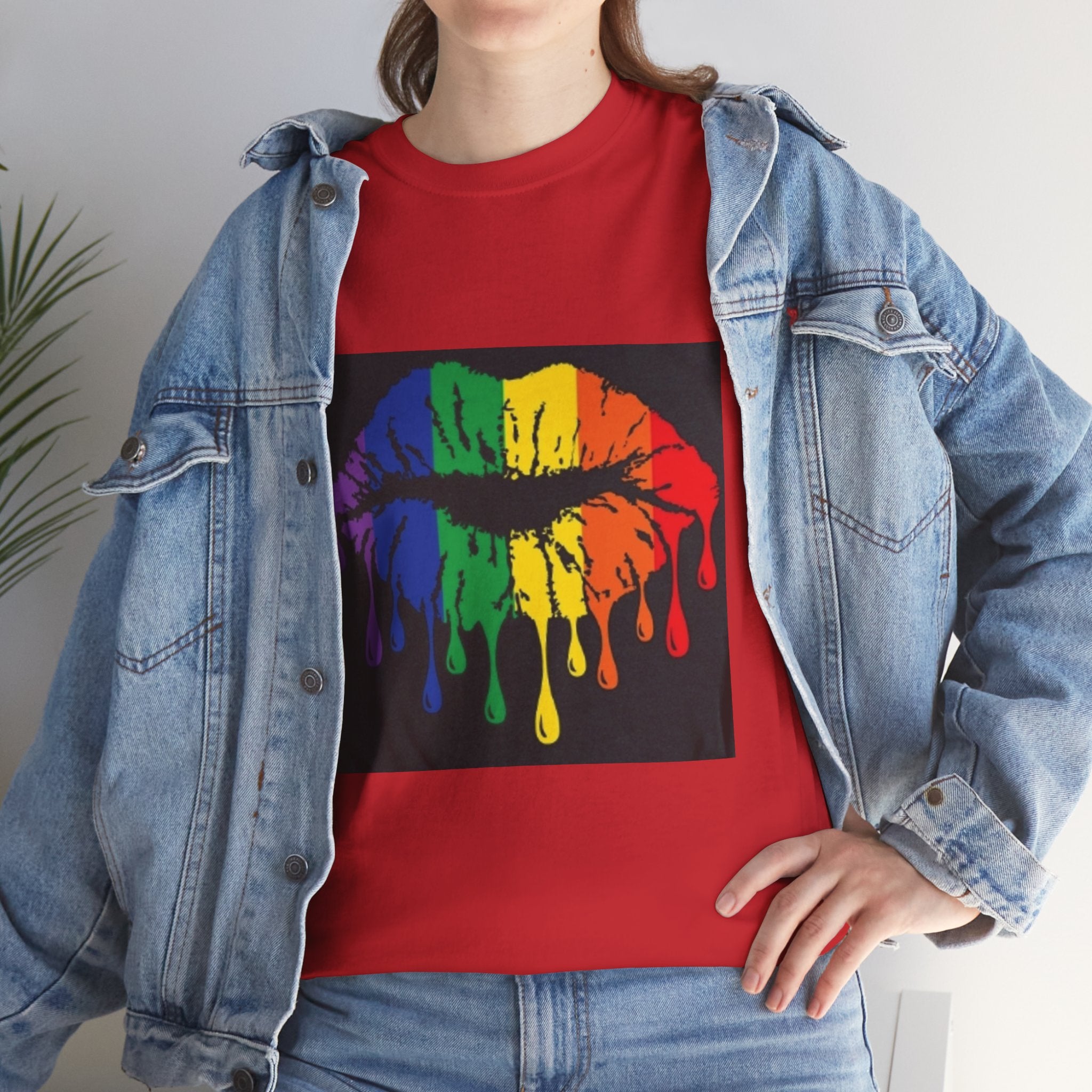 Rainbow Drip Kiss T-Shirt – LGBTQ+ Pride Graphic Tee