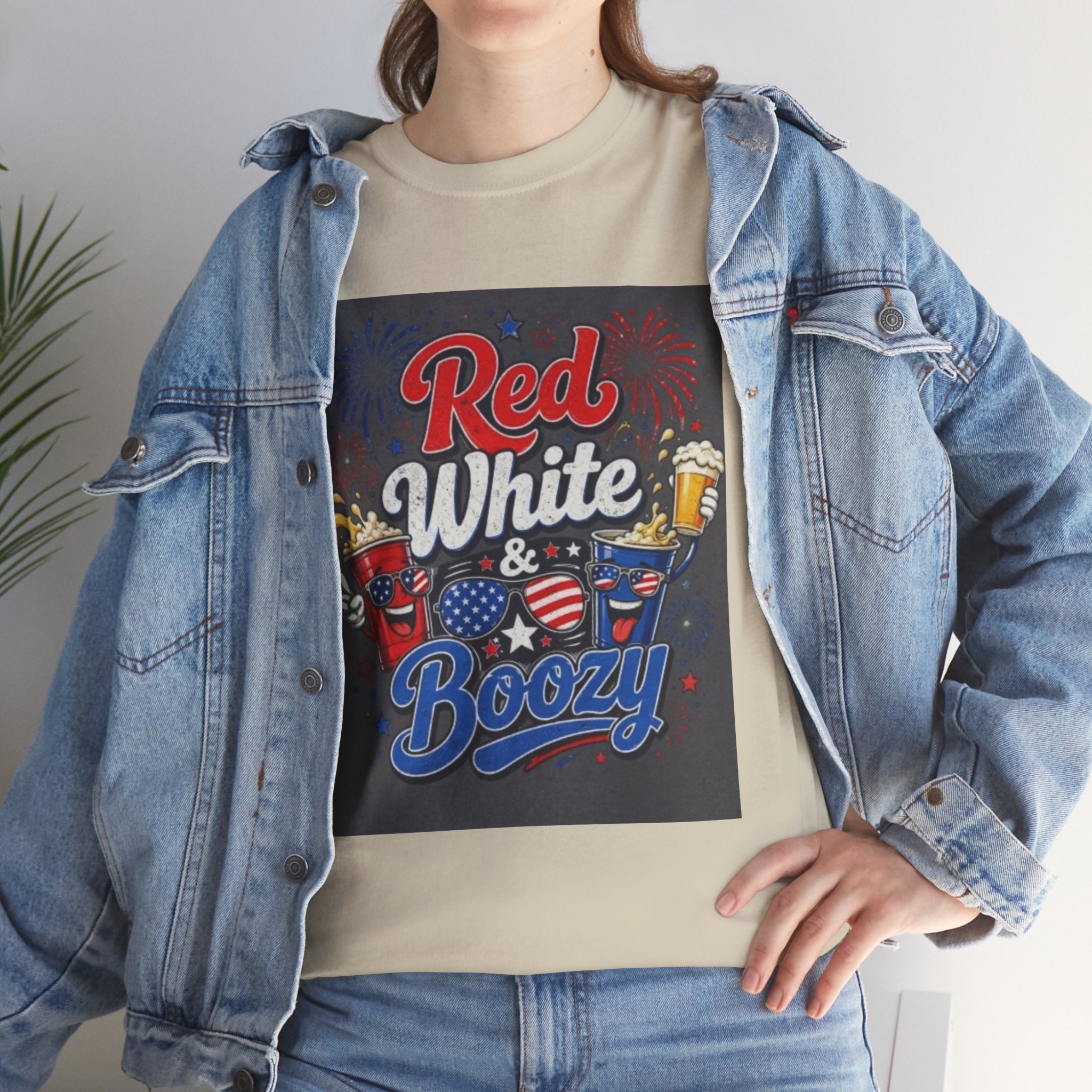Red White & Boozy T-Shirt – Patriotic 4th of July Party Tee