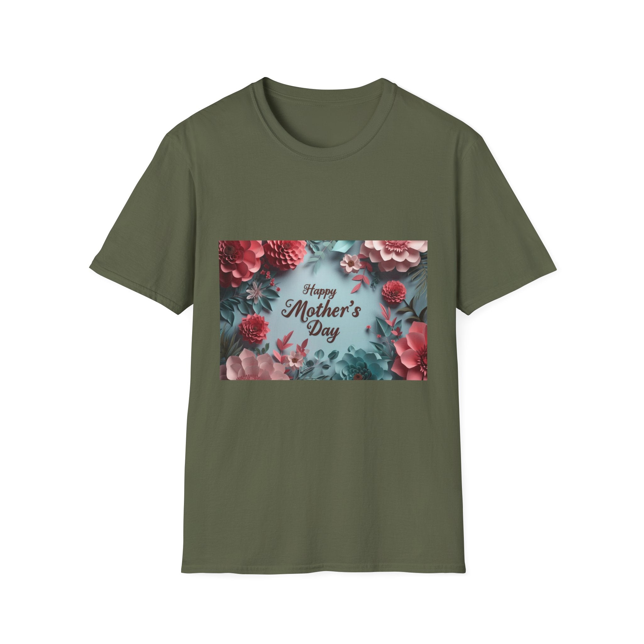 Mother's Day Floral T-Shirt — "Happy Mother's Day" Garden Bouquet Tee