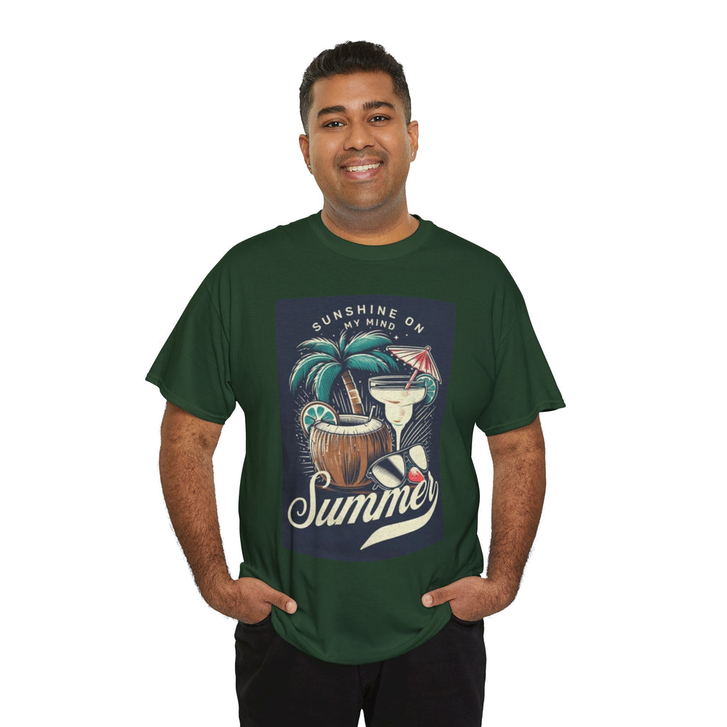 Summer Cocktail Tee — "Sunshine On My Mind" Tropical Beach T-Shirt