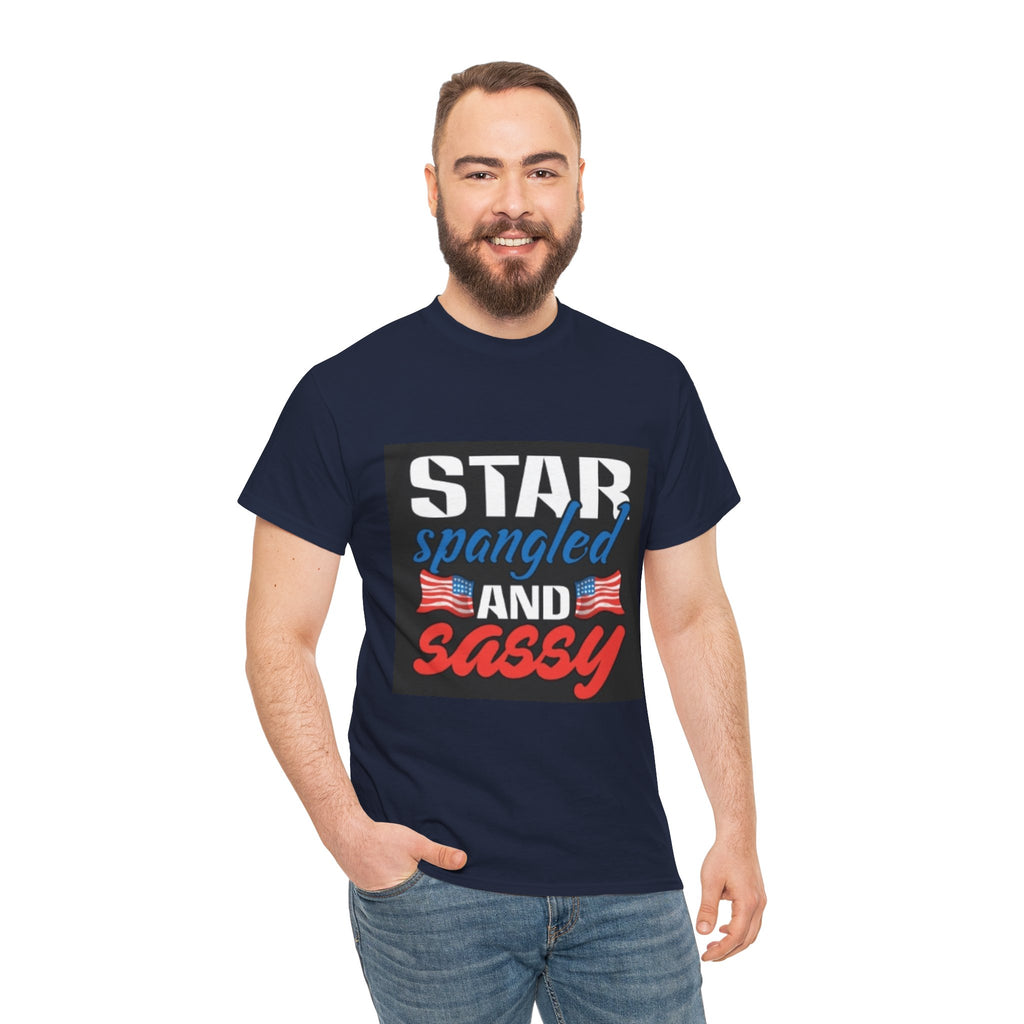 Star Spangled and Sassy Tee — Patriotic 4th of July Shirt with Flags