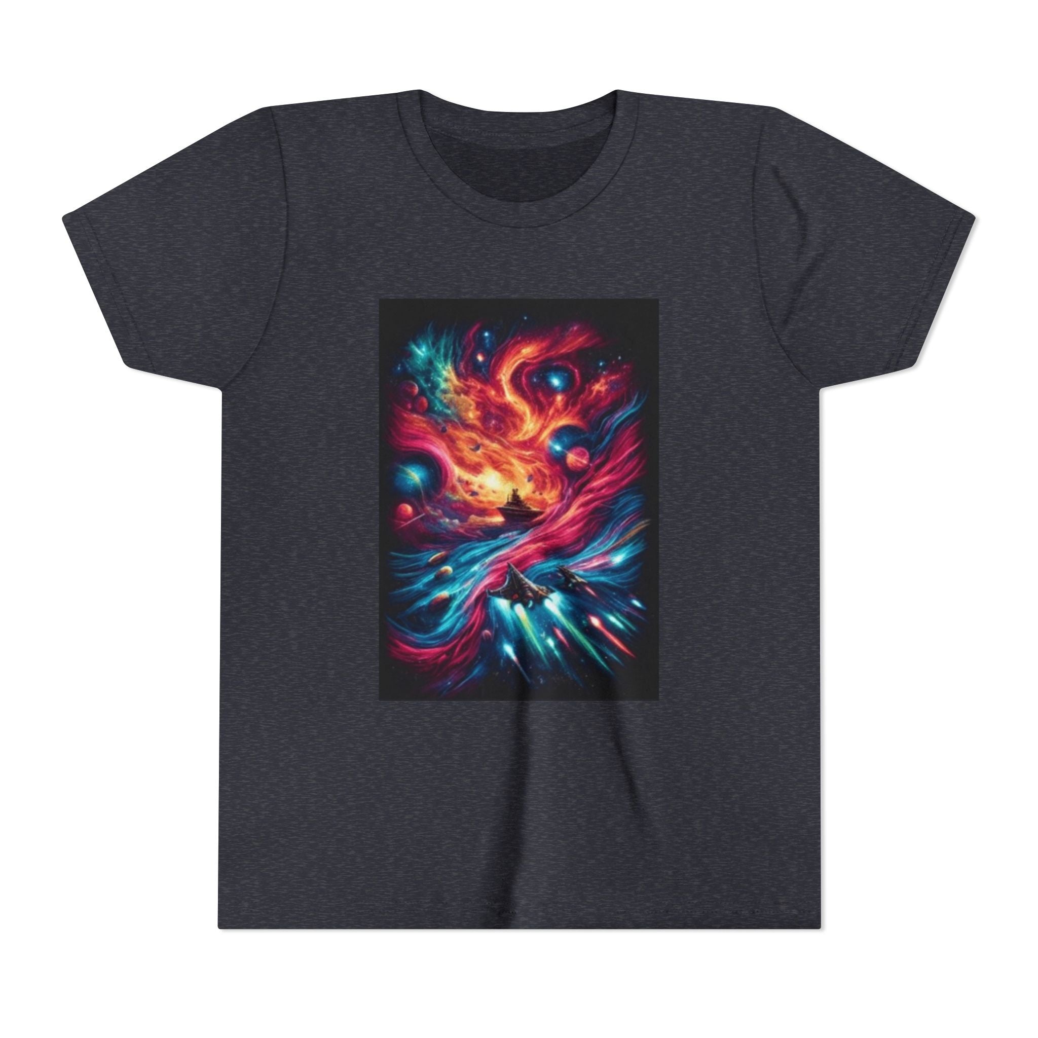 Youth Tee — Cosmic Phoenix Abstract Galaxy Art