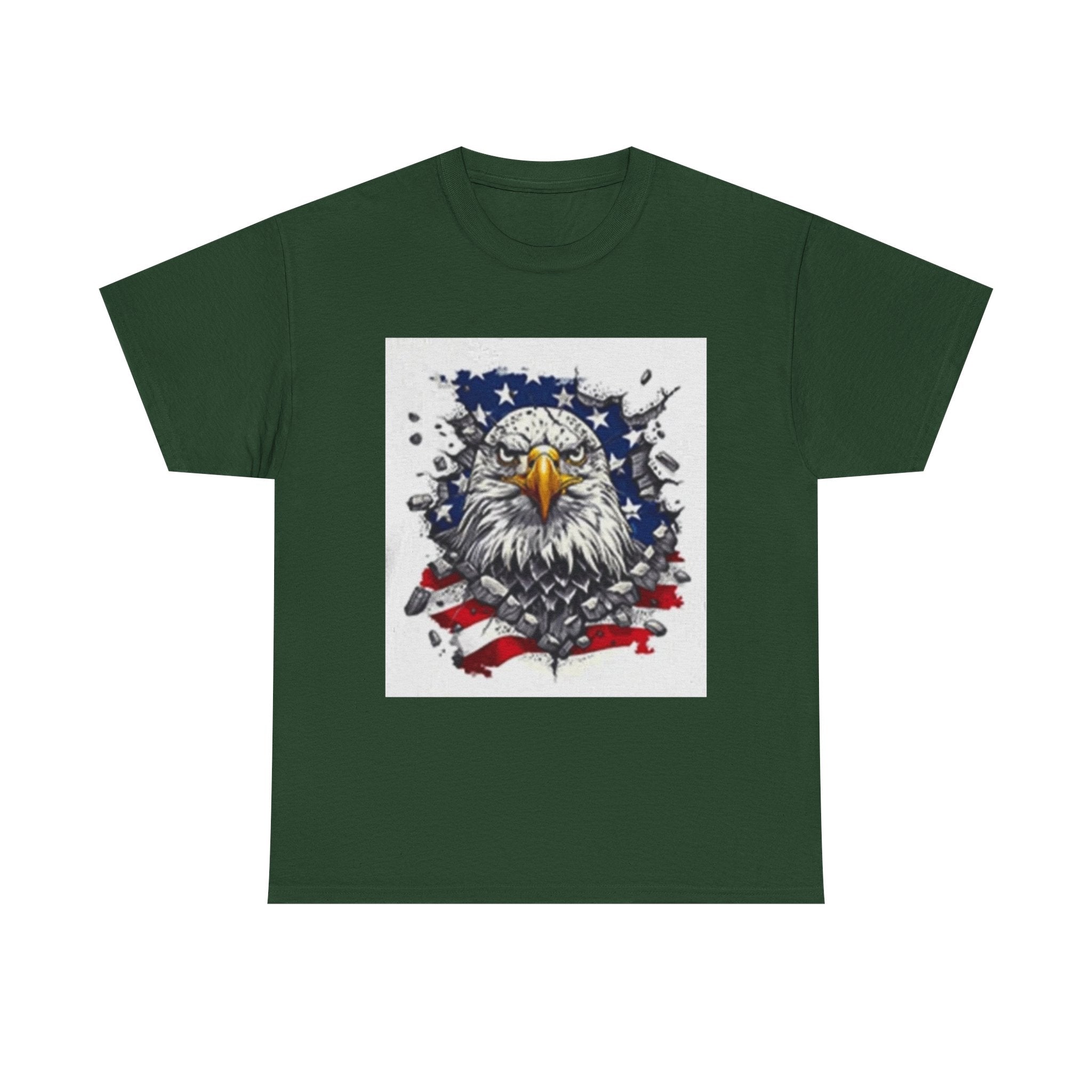 Eagle American Flag T-Shirt — Patriotic Bald Eagle Graphic Tee for 4th of July