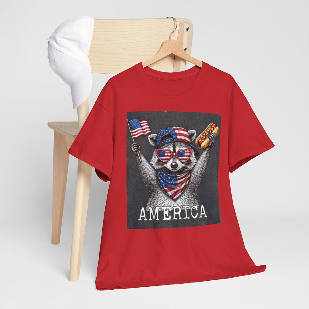 Patriotic Raccoon 'America' T-Shirt