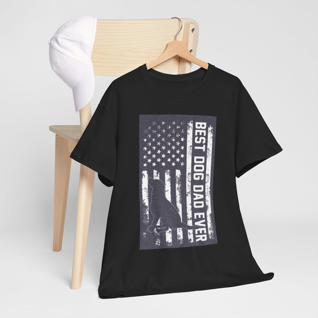 Best Dog Dad Ever T-Shirt – Patriotic American Flag Dog Dad Tee