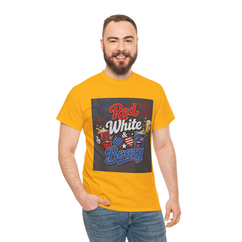 Red White & Boozy T-Shirt – Patriotic 4th of July Party Tee