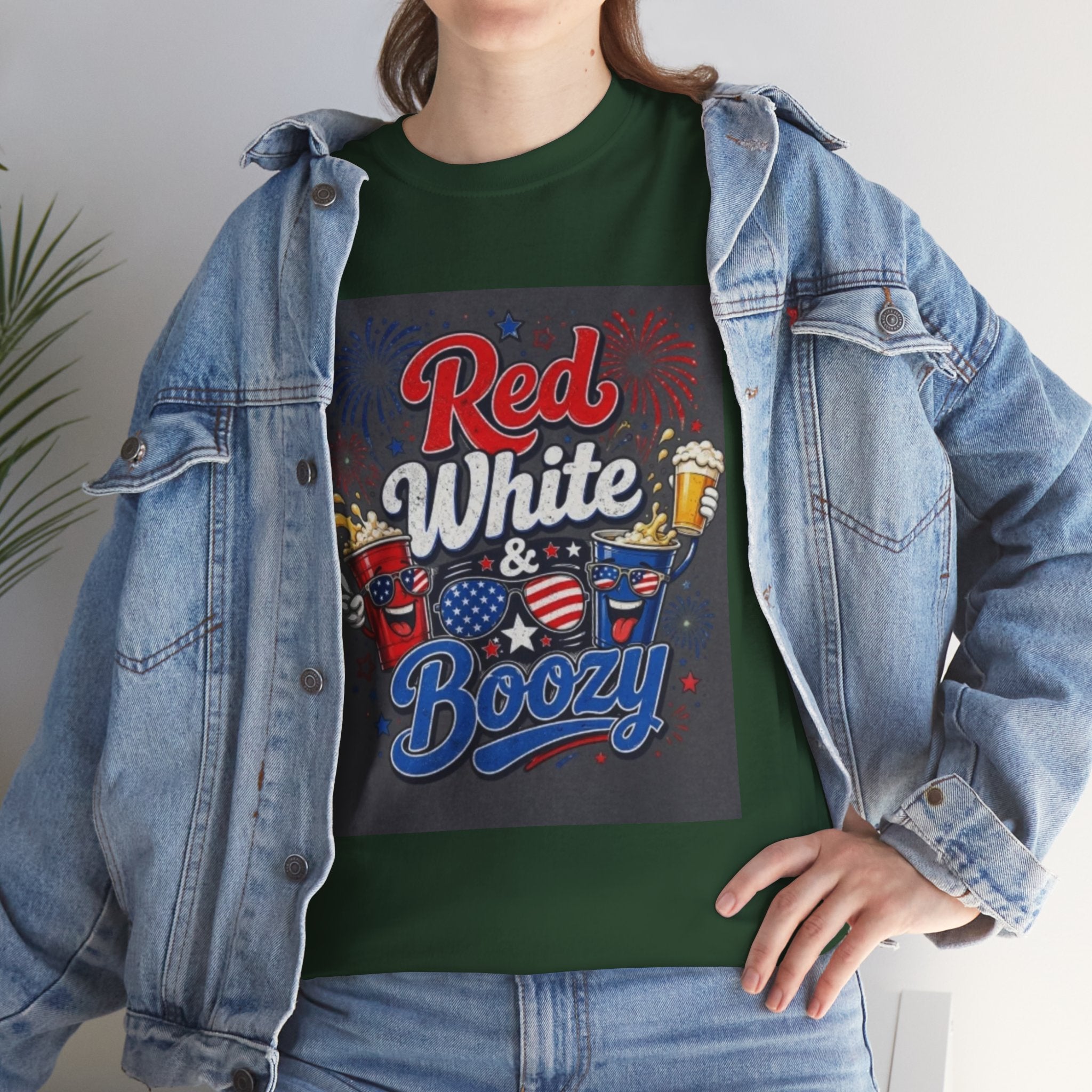 Red White & Boozy T-Shirt – Patriotic 4th of July Party Tee