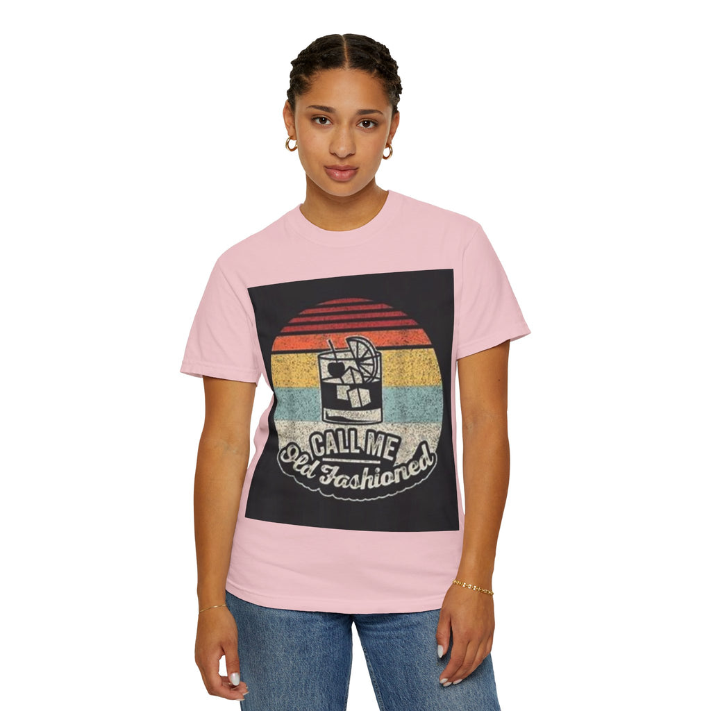 T-Shirt — "Call Me Old Fashioned" Retro Cocktail Graphic Tee