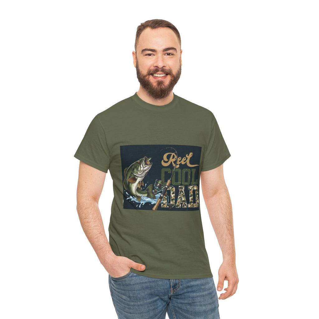 Fishing T-Shirt — "Reel Cool Dad" Graphic Tee