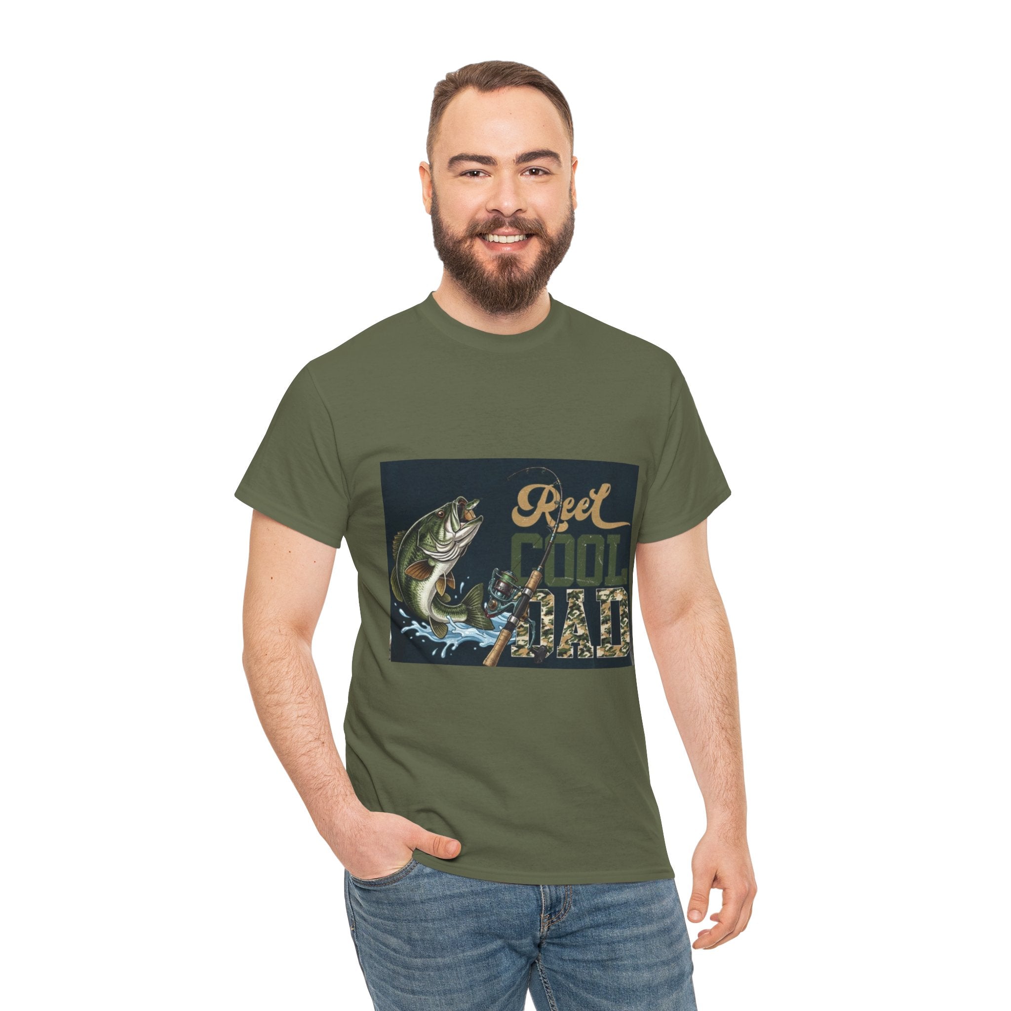Fishing T-Shirt — "Reel Cool Dad" Graphic Tee