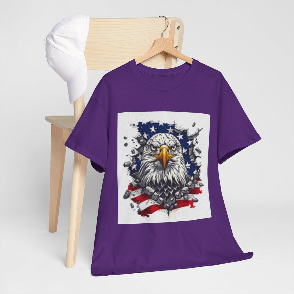 Eagle American Flag T-Shirt — Patriotic Bald Eagle Graphic Tee for 4th of July