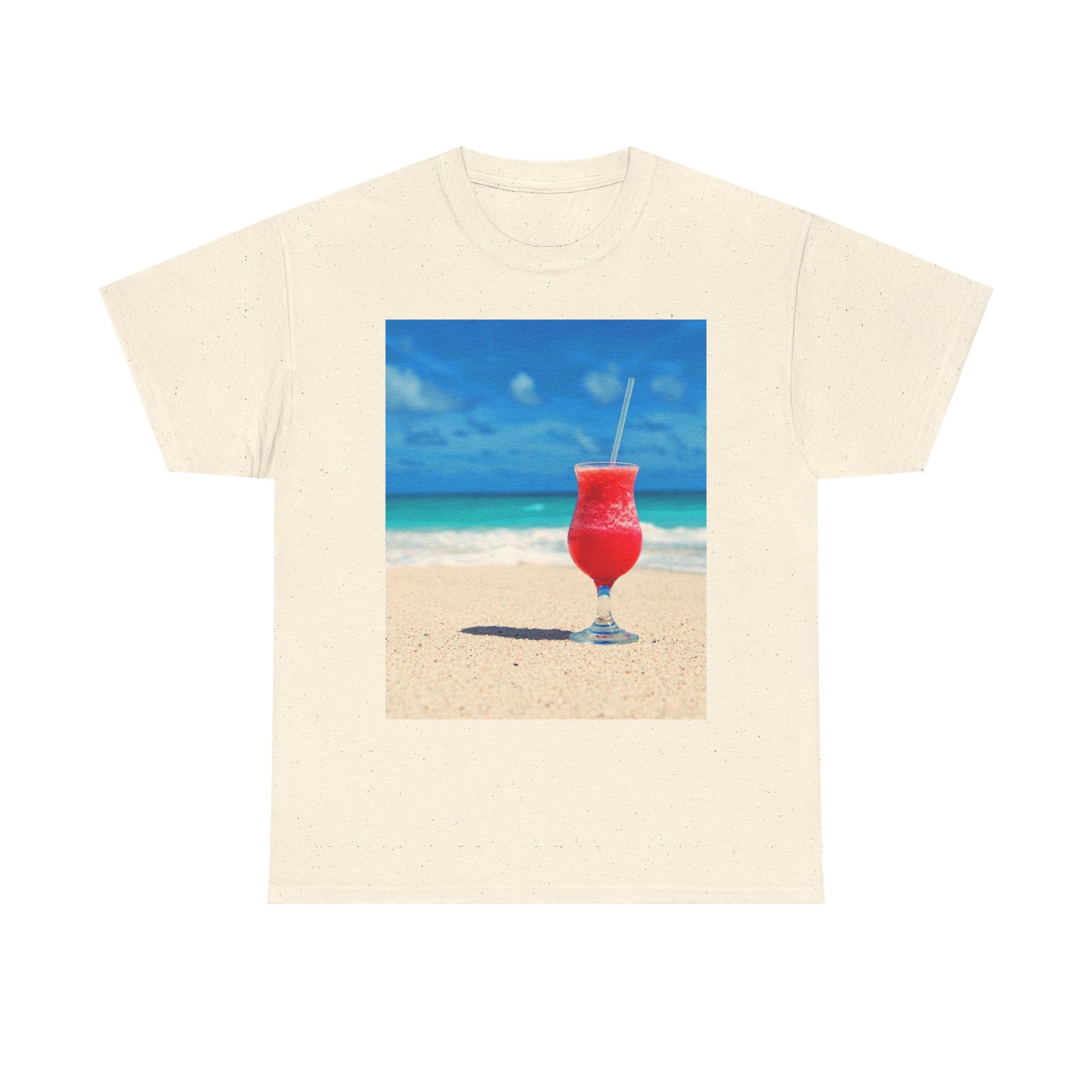 Tropical Beach Cocktail Graphic Tee (Summer Vacation Drink)