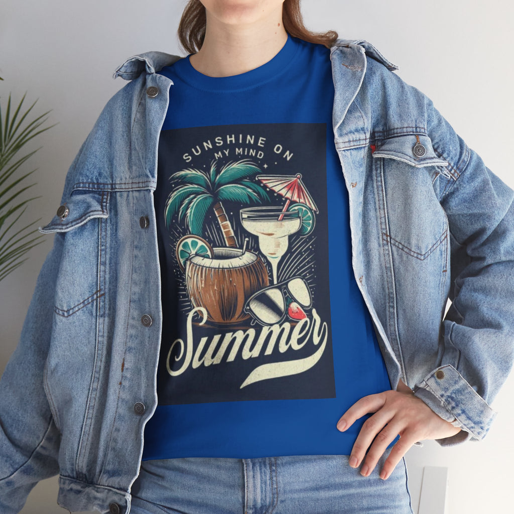 Summer Cocktail Tee — "Sunshine On My Mind" Tropical Beach T-Shirt