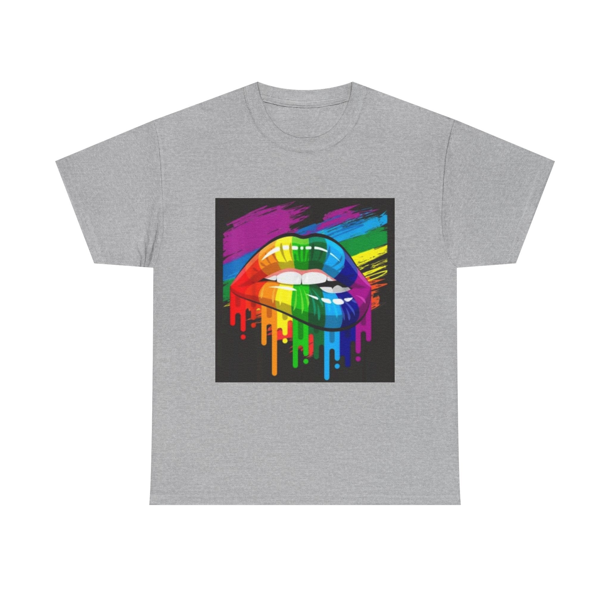 T-Shirt — Rainbow Drip Lips Pride Graphic Tee
