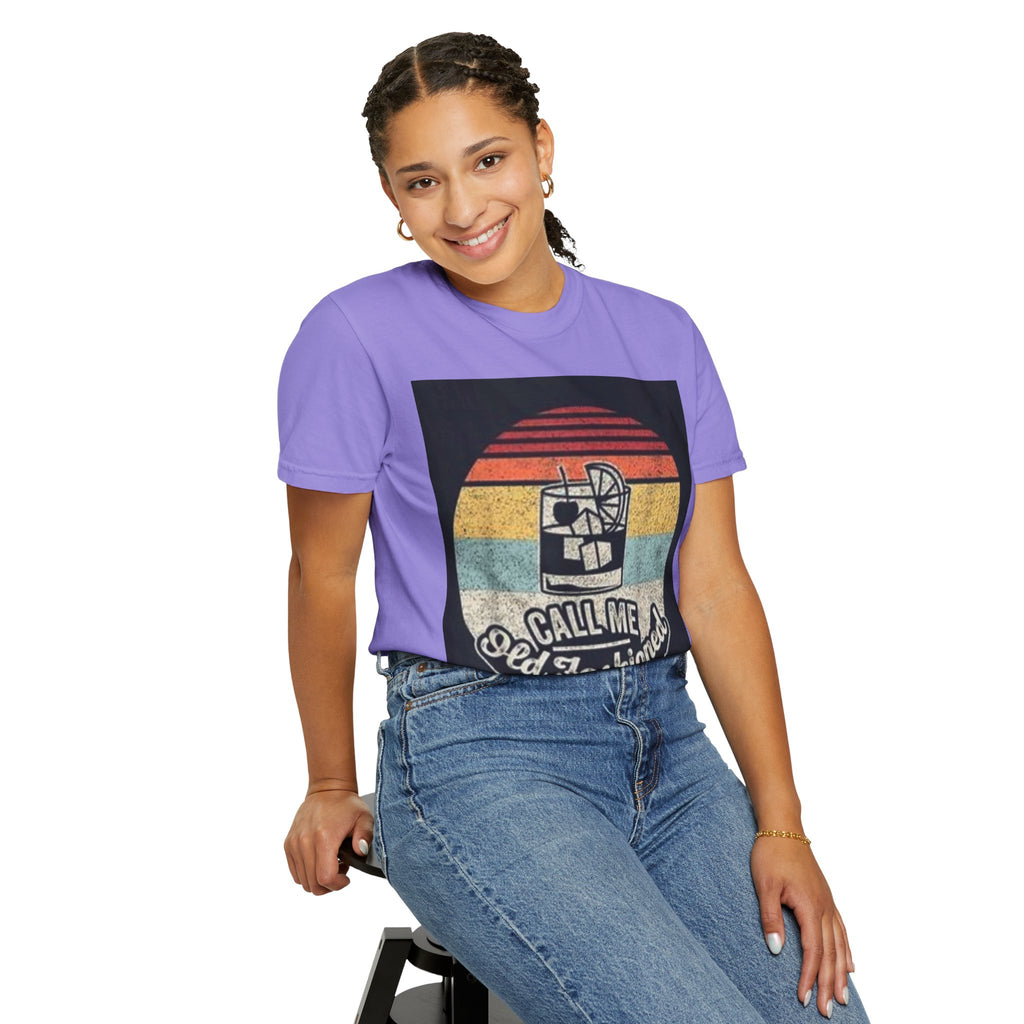 T-Shirt — "Call Me Old Fashioned" Retro Cocktail Graphic Tee