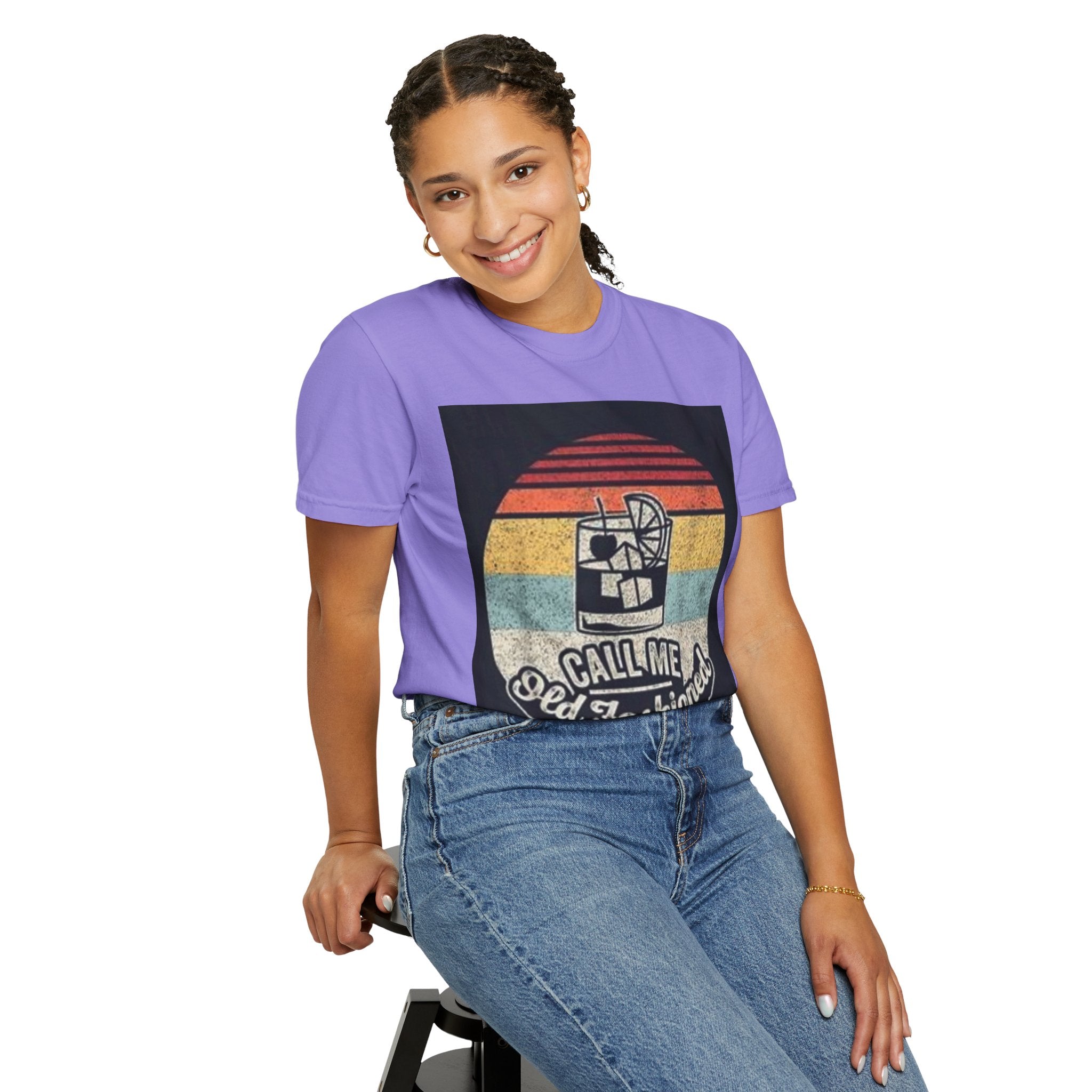 T-Shirt — "Call Me Old Fashioned" Retro Cocktail Graphic Tee