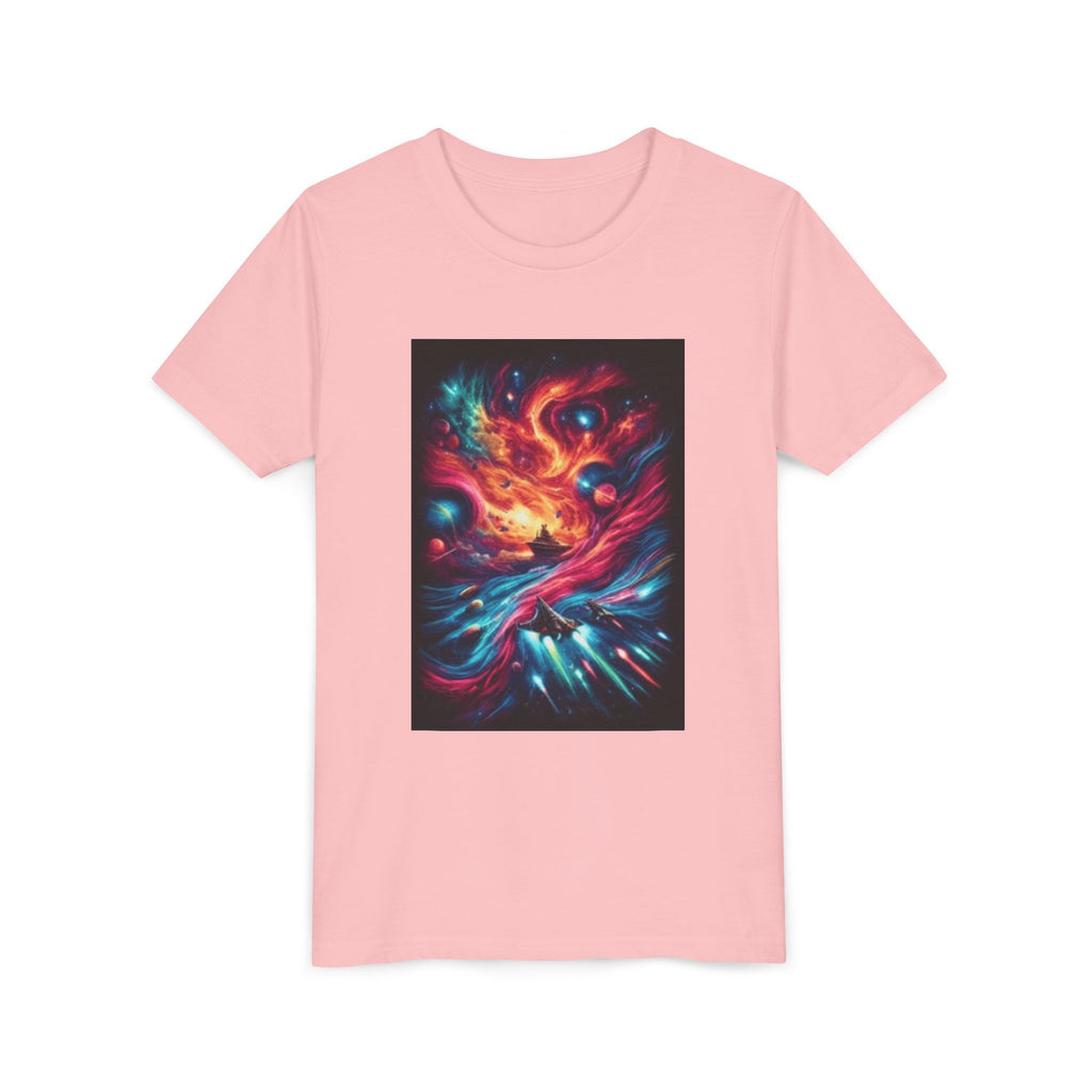 Youth Tee — Cosmic Phoenix Abstract Galaxy Art