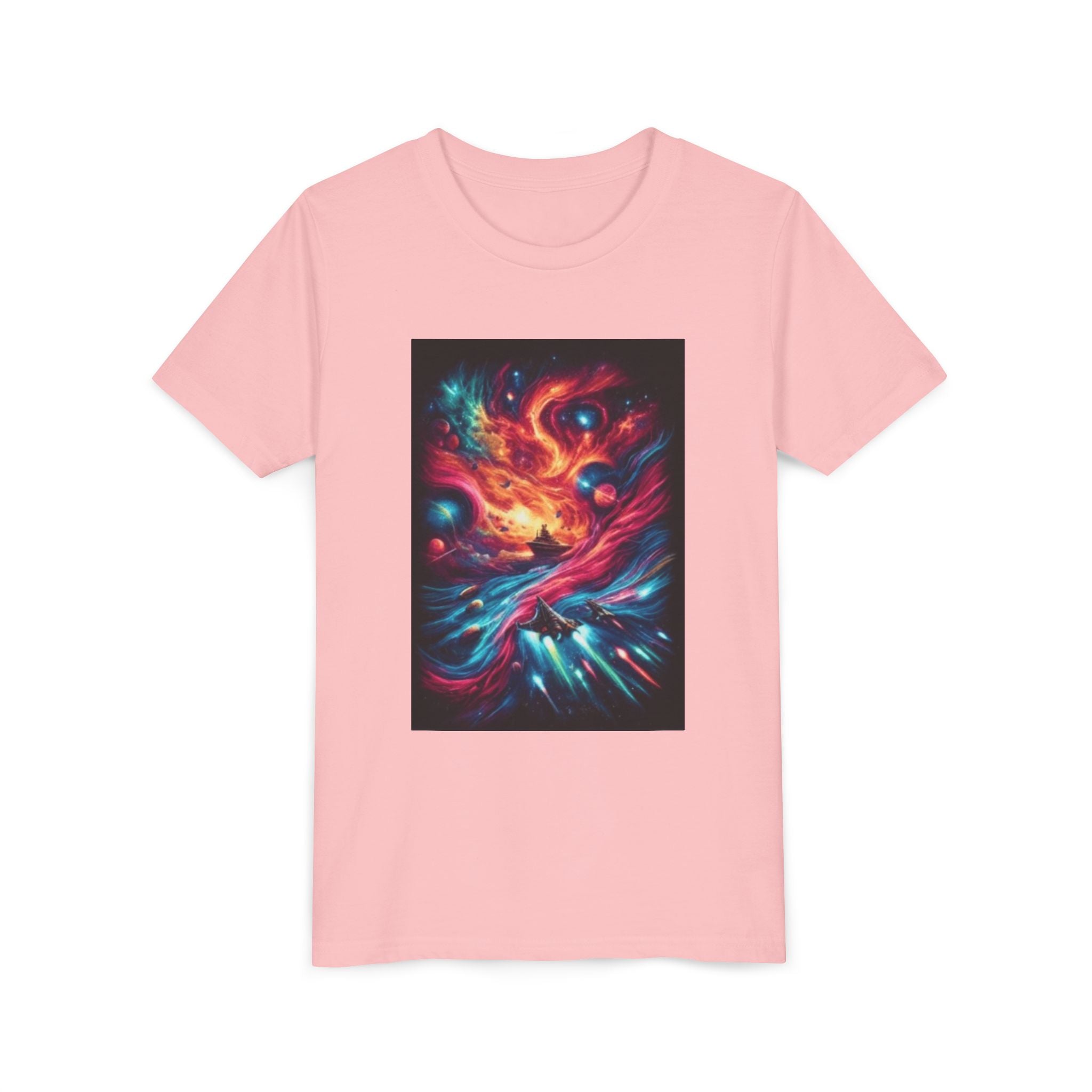 Youth Tee — Cosmic Phoenix Abstract Galaxy Art