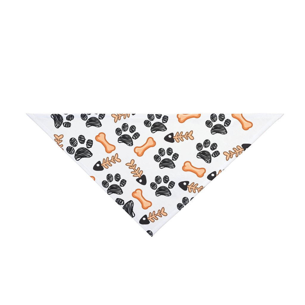 Paw Print & Bone Pet Bandana – Cute Dog Scarf