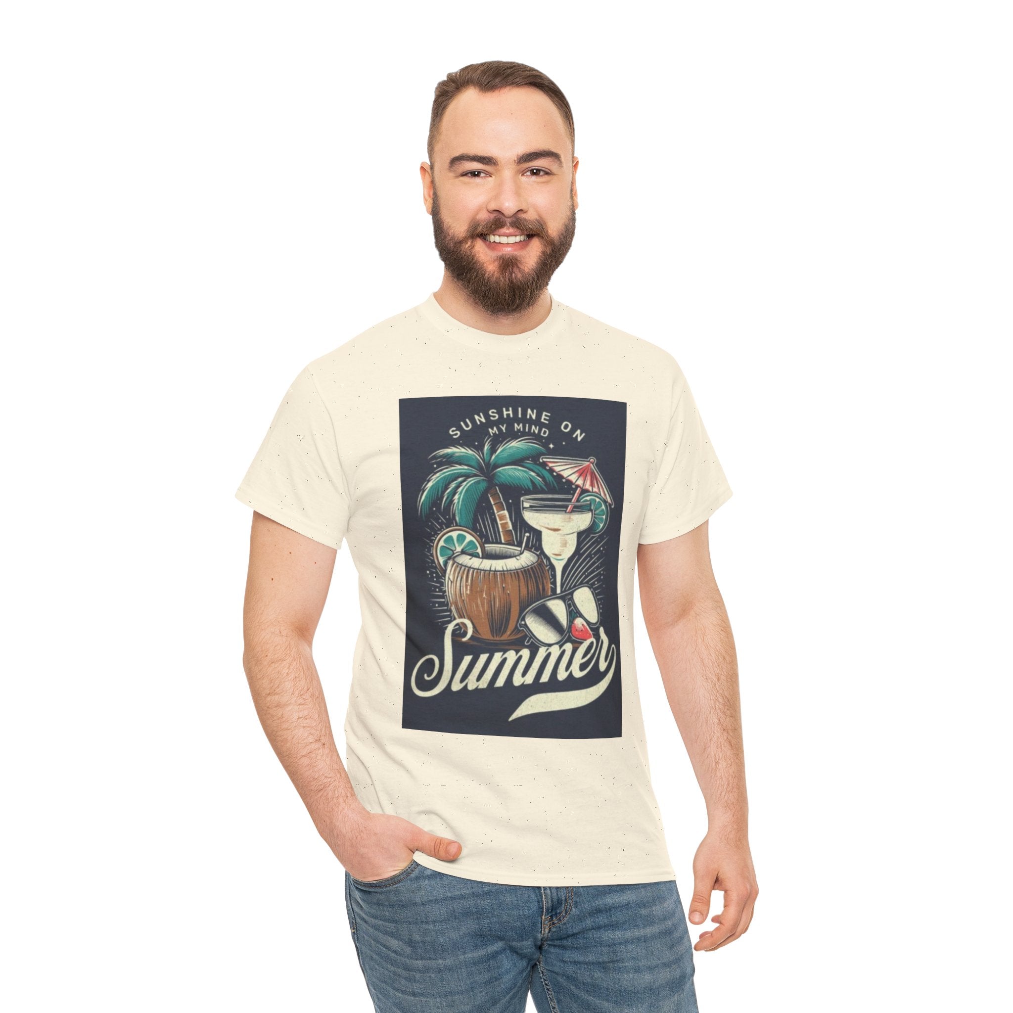 Summer Cocktail Tee — "Sunshine On My Mind" Tropical Beach T-Shirt