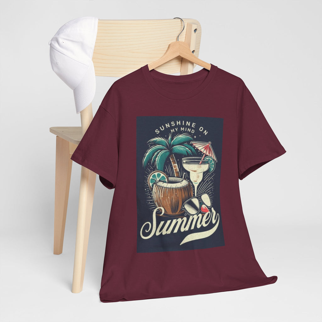 Summer Cocktail Tee — "Sunshine On My Mind" Tropical Beach T-Shirt