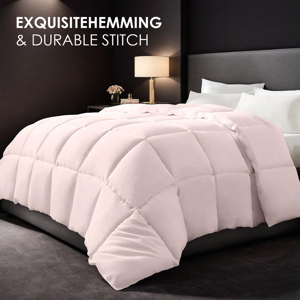 Pink Extra Large Plump Thick Duvet Enhanced Warmth Skin Friendly Comfort. Fits Single Double Beds. Luxury Hotel Grade Insert For Bedroom Use. Perfect Christmas Gift Replacement.
