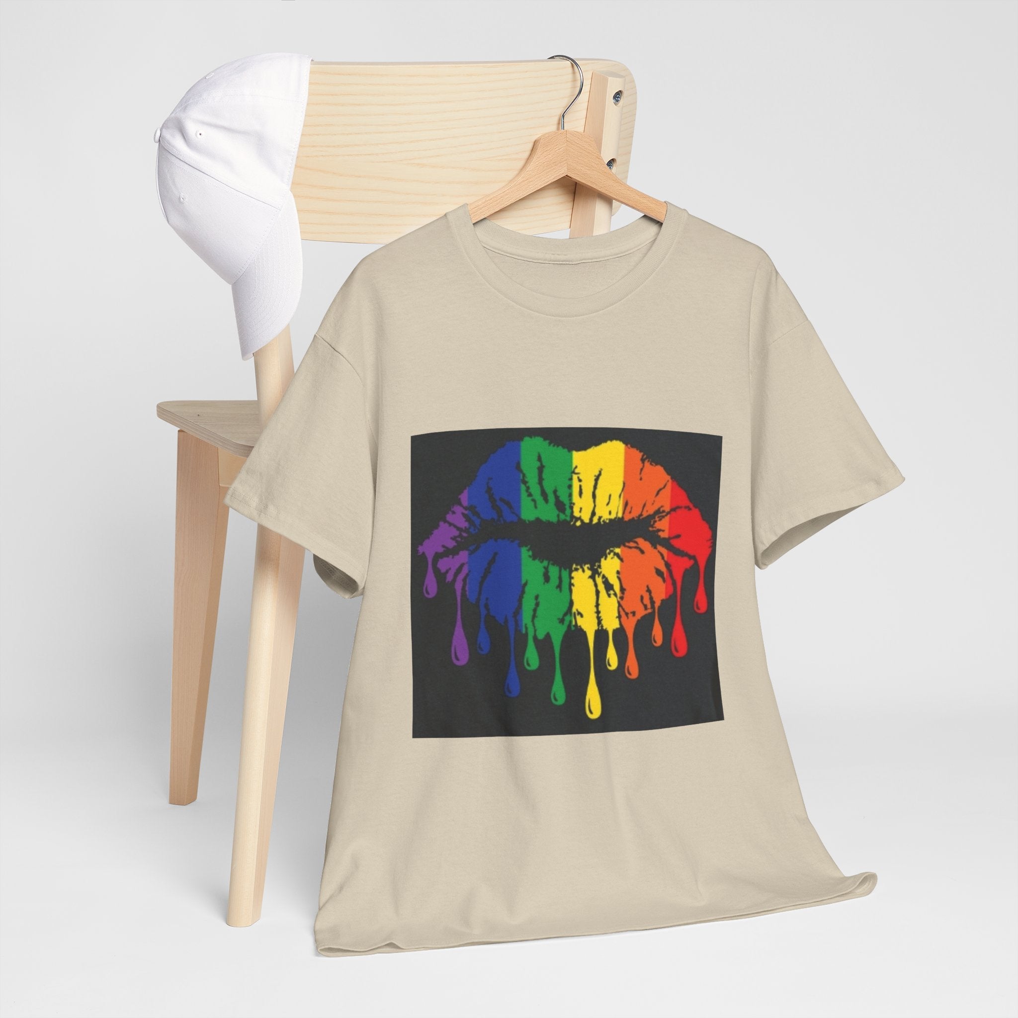 Rainbow Drip Kiss T-Shirt – LGBTQ+ Pride Graphic Tee