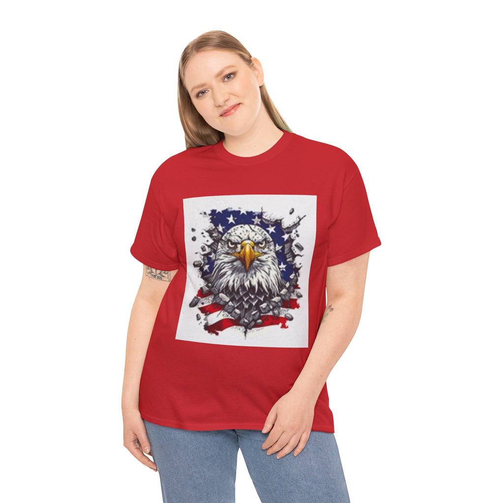 Eagle American Flag T-Shirt — Patriotic Bald Eagle Graphic Tee for 4th of July