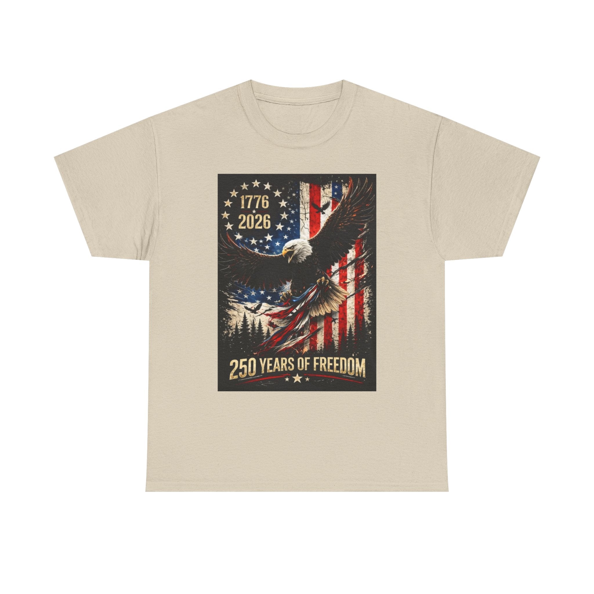 Patriotic Tee — 1776–2026 Bald Eagle "250 Years of Freedom" Shirt