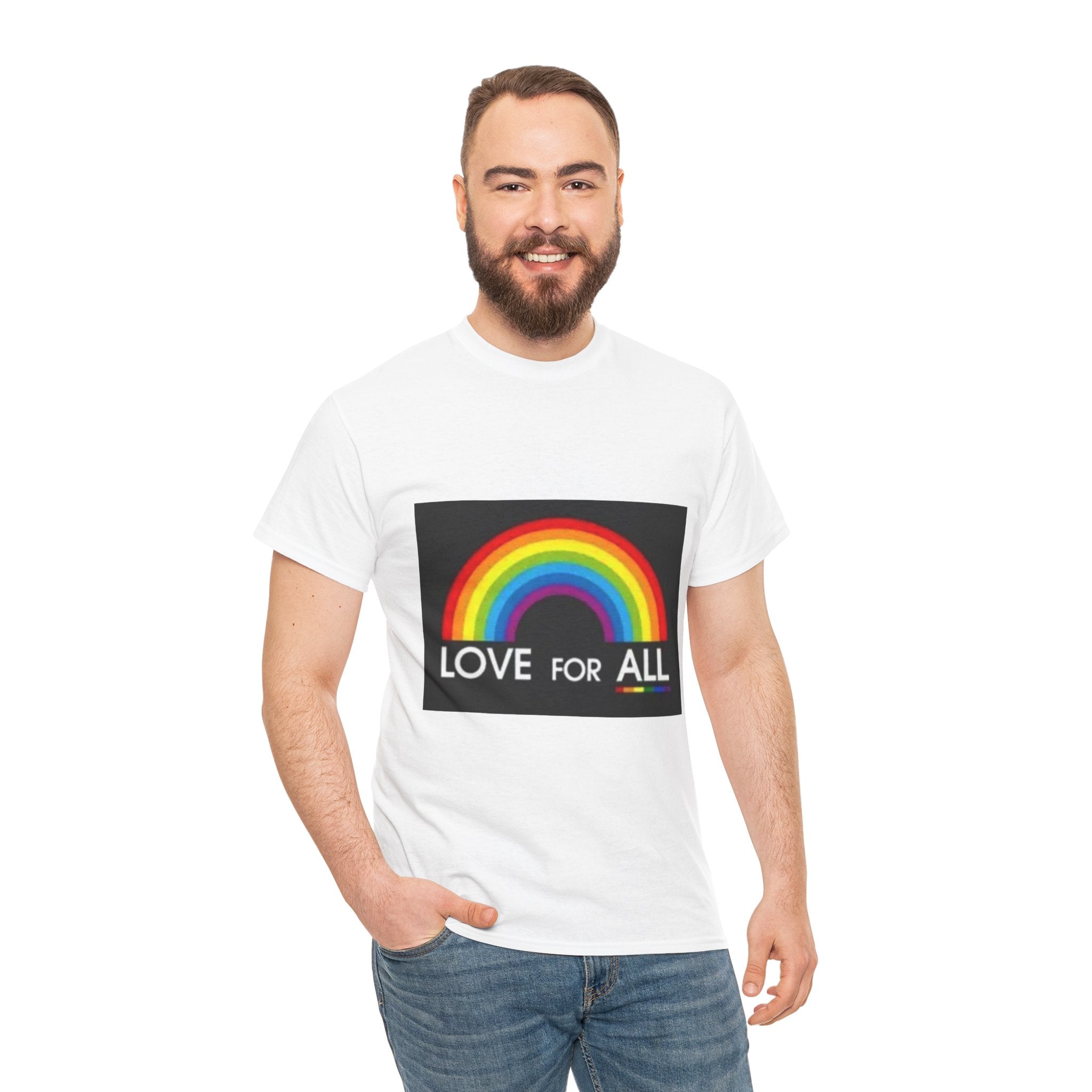 T-Shirt — 'Love For All' Rainbow Pride Tee