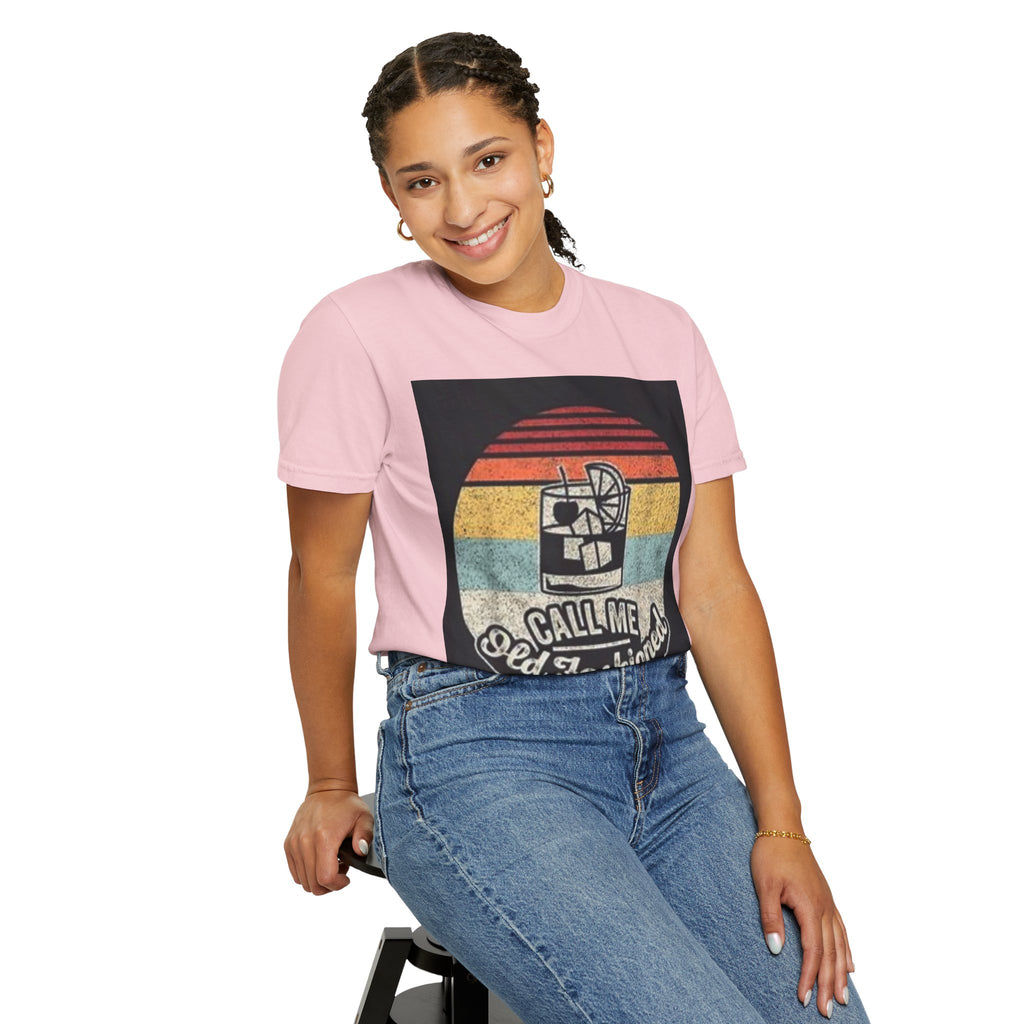 T-Shirt — "Call Me Old Fashioned" Retro Cocktail Graphic Tee
