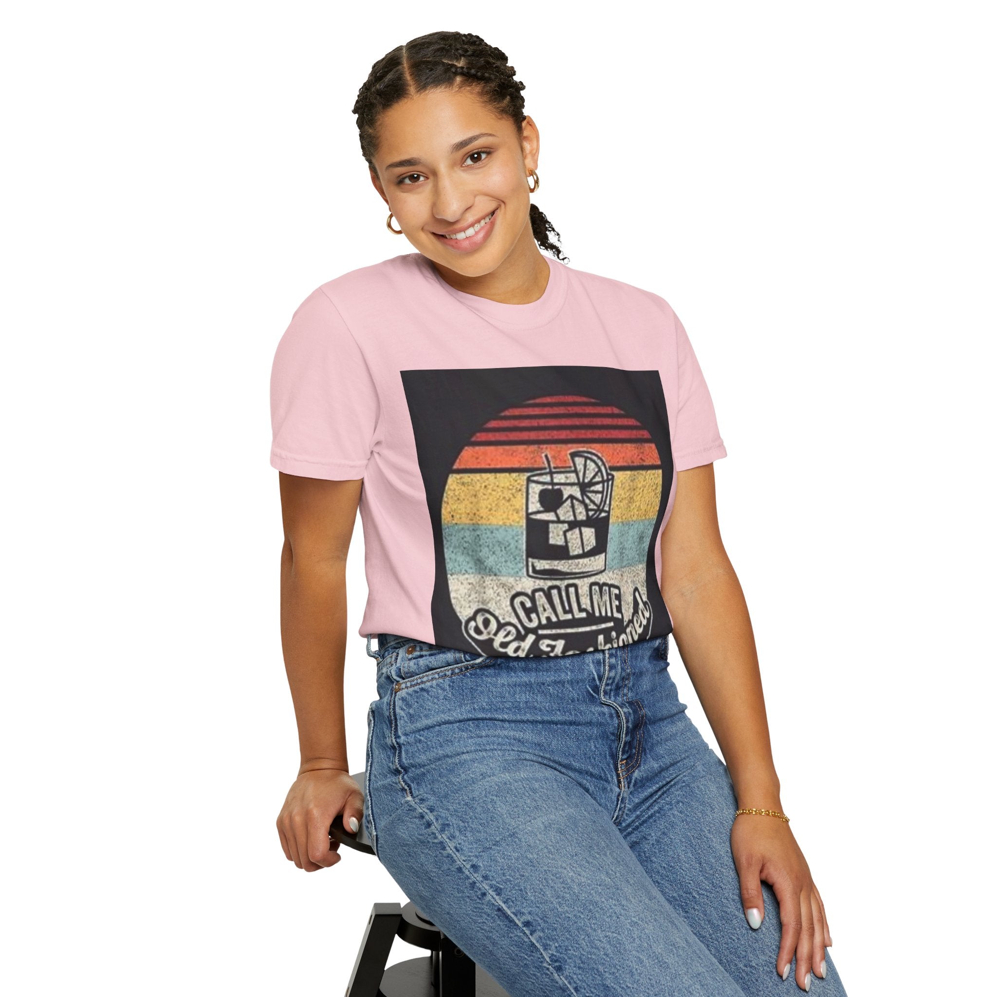 T-Shirt — "Call Me Old Fashioned" Retro Cocktail Graphic Tee