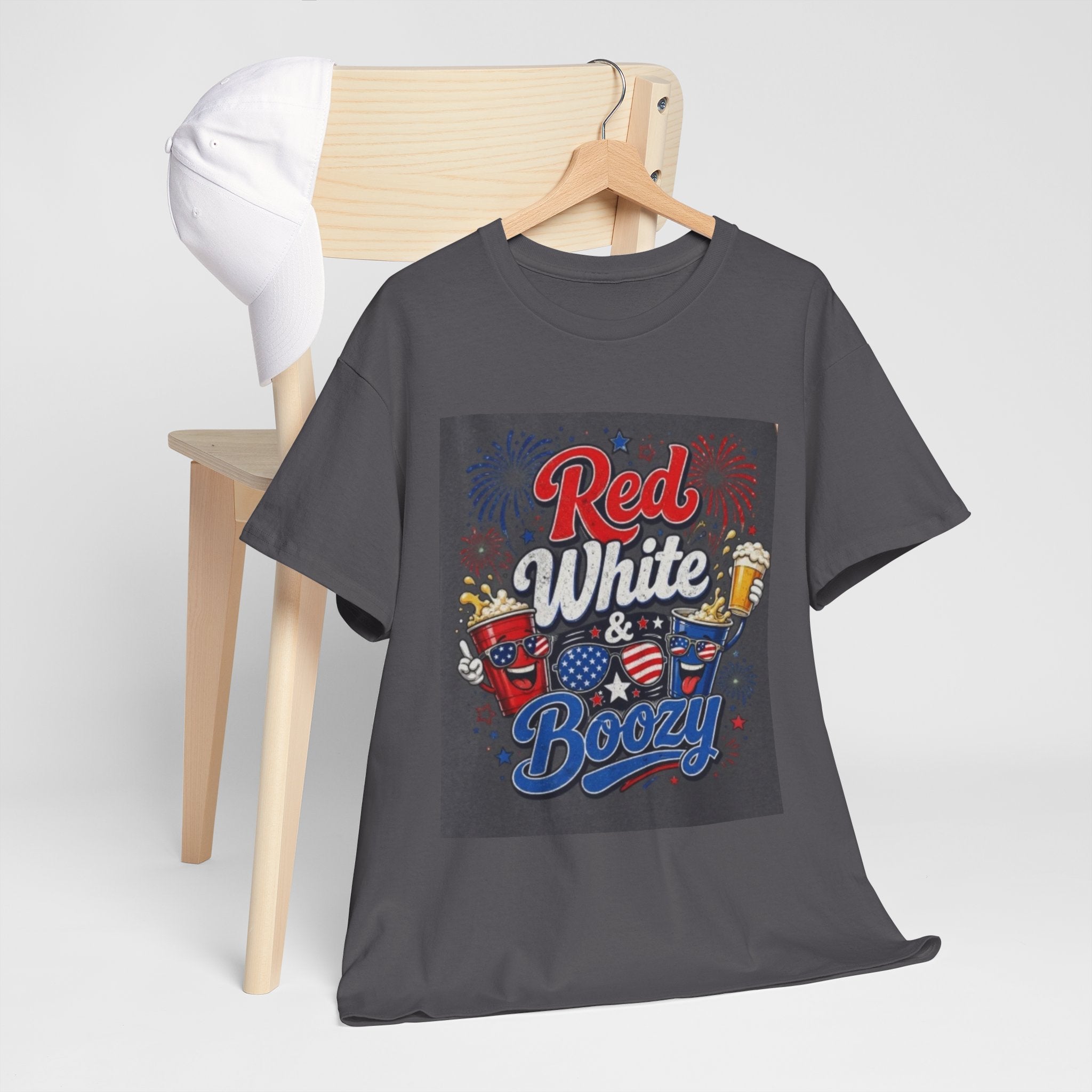 Red White & Boozy T-Shirt – Patriotic 4th of July Party Tee