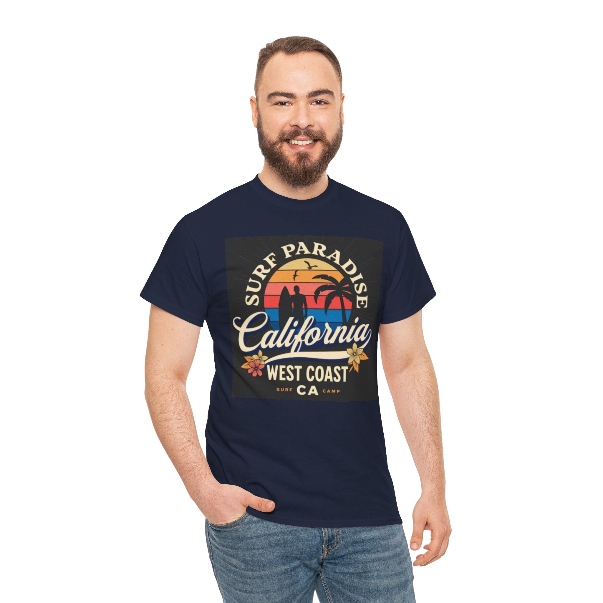 California Surf Paradise Tee — West Coast CA Vintage Sunset Graphic T-Shirt