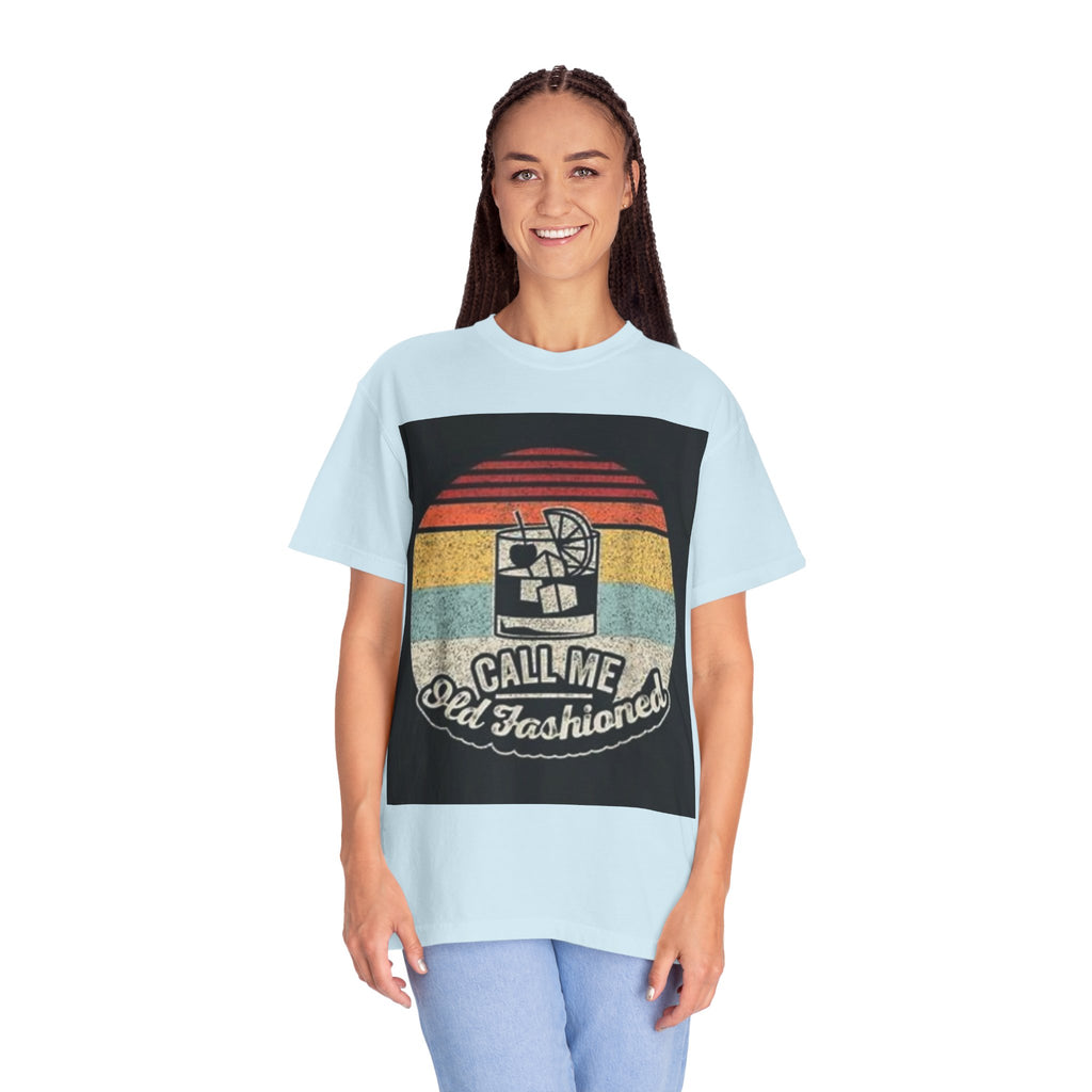 T-Shirt — "Call Me Old Fashioned" Retro Cocktail Graphic Tee