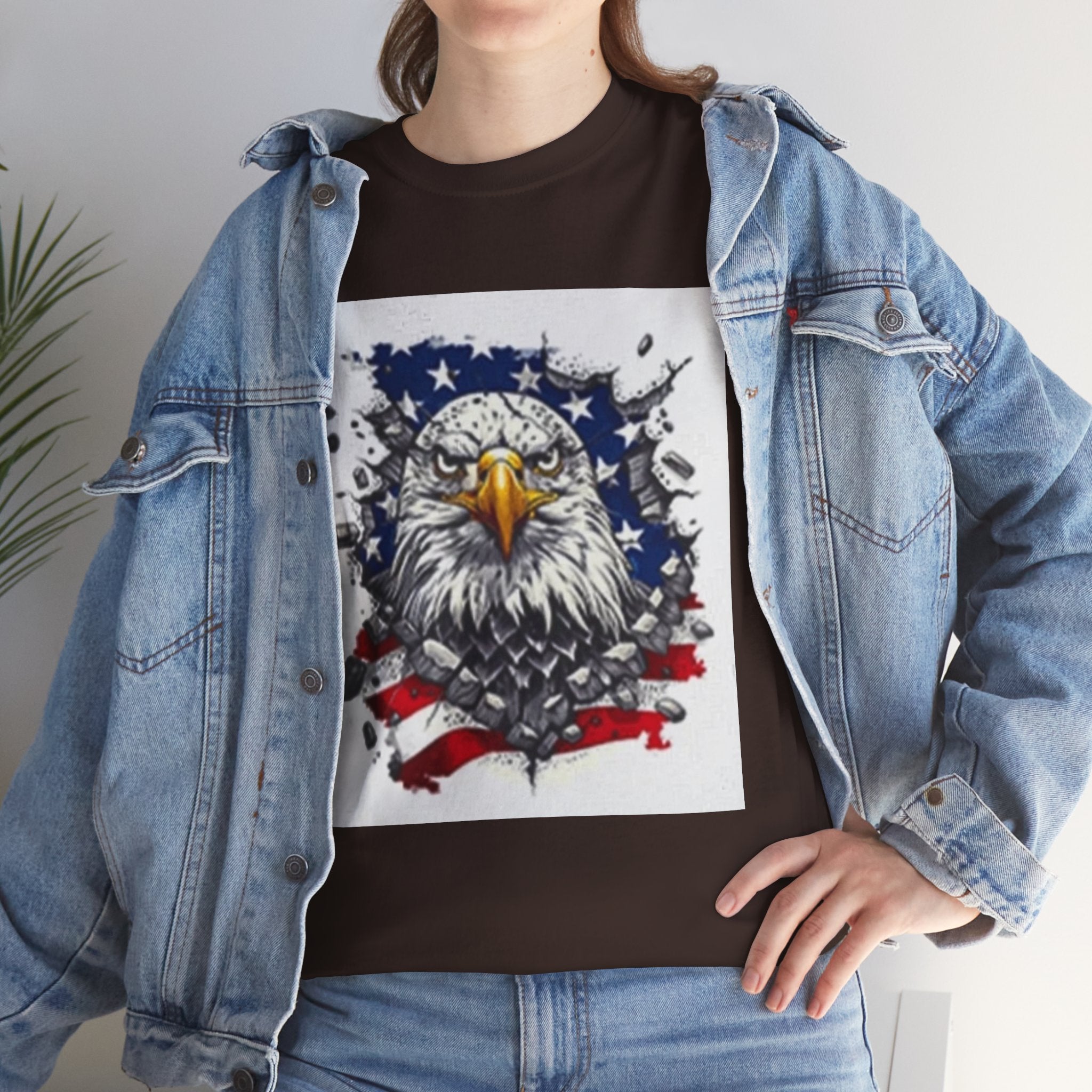 Eagle American Flag T-Shirt — Patriotic Bald Eagle Graphic Tee for 4th of July