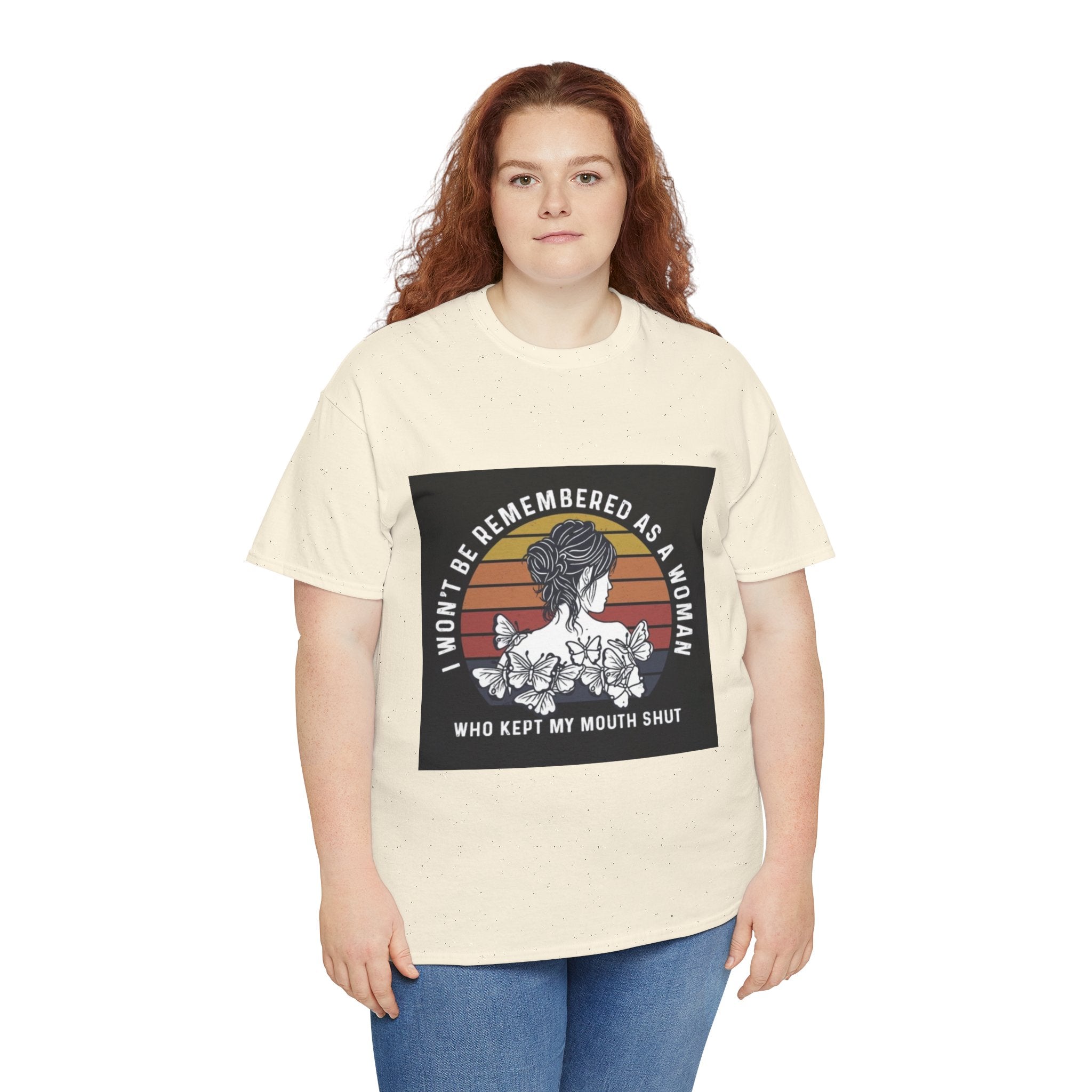 Graphic Tee — "I Won’t Be Remembered As A Woman Who Kept My Mouth Shut" Feminist Retro Floral T-Shirt