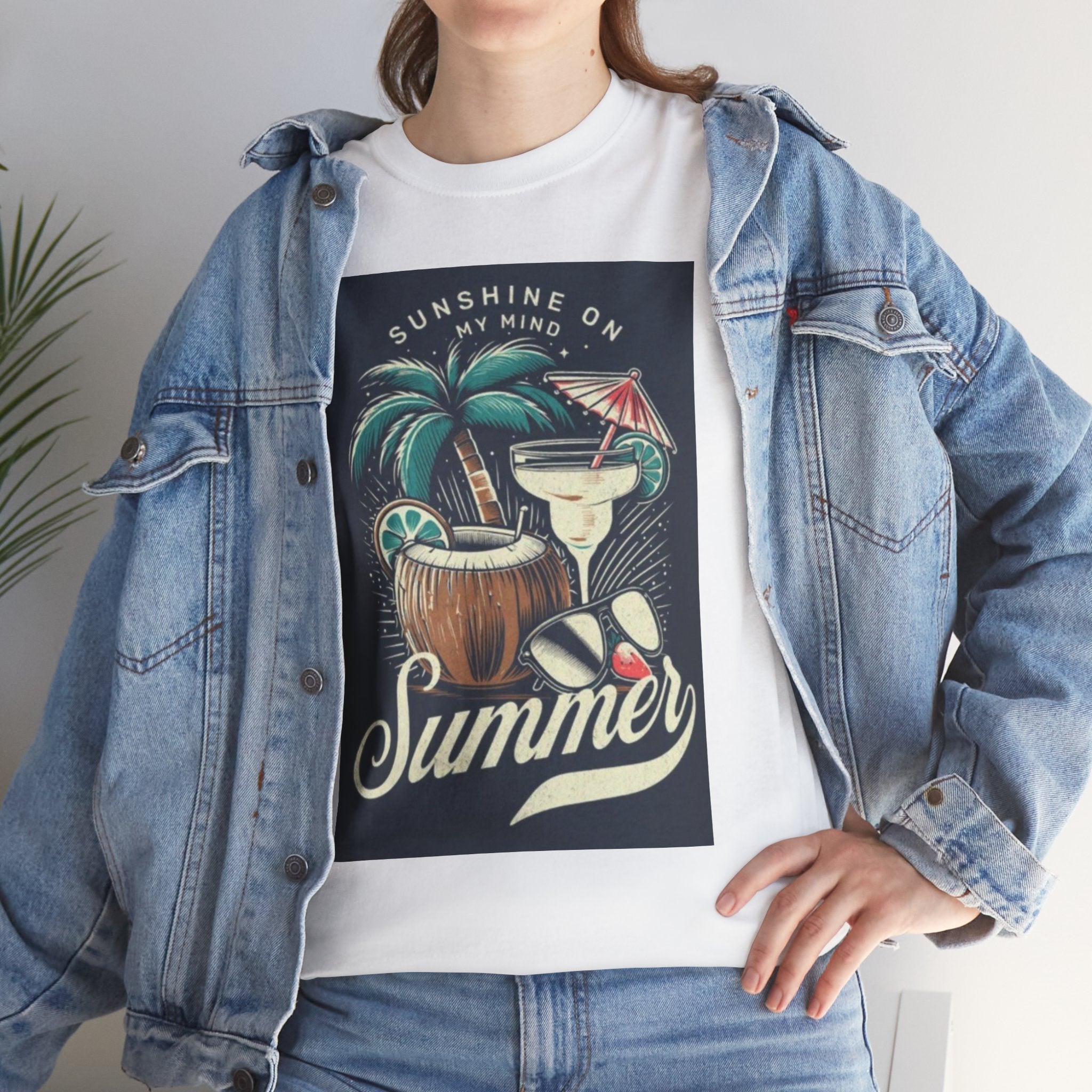 Summer Cocktail Tee — "Sunshine On My Mind" Tropical Beach T-Shirt