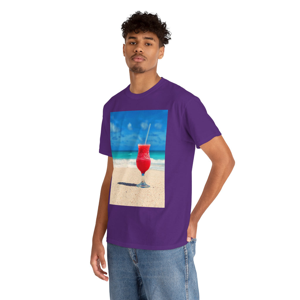 Tropical Beach Cocktail Graphic Tee (Summer Vacation Drink)