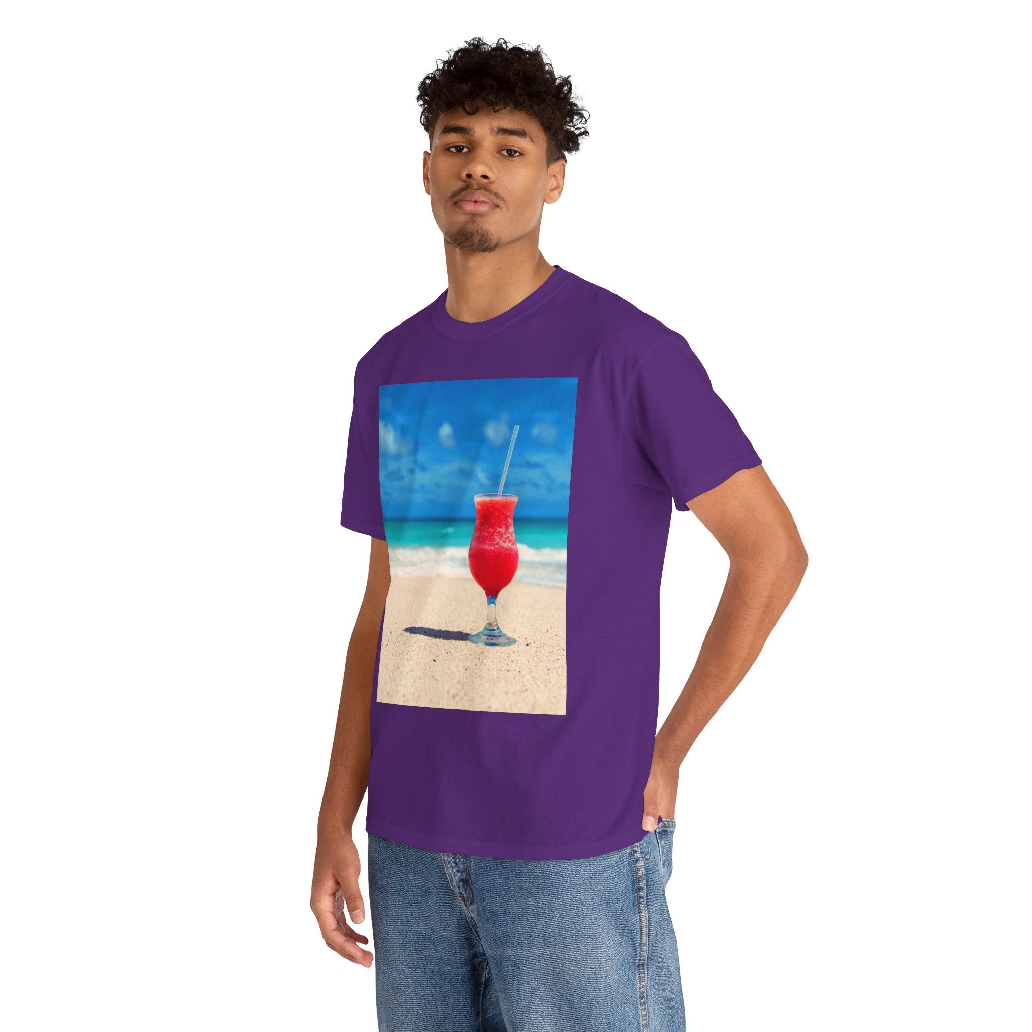 Tropical Beach Cocktail Graphic Tee (Summer Vacation Drink)