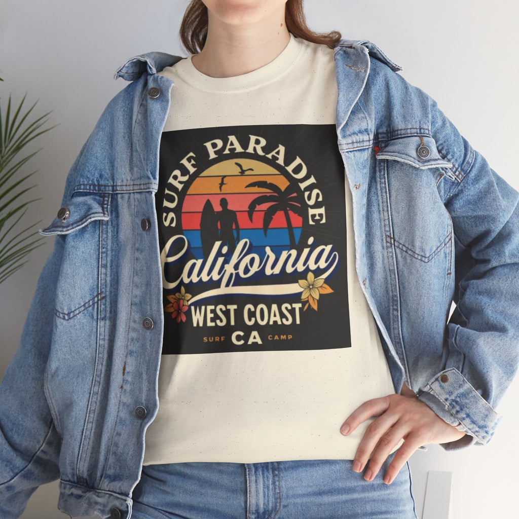 California Surf Paradise Tee — West Coast CA Vintage Sunset Graphic T-Shirt
