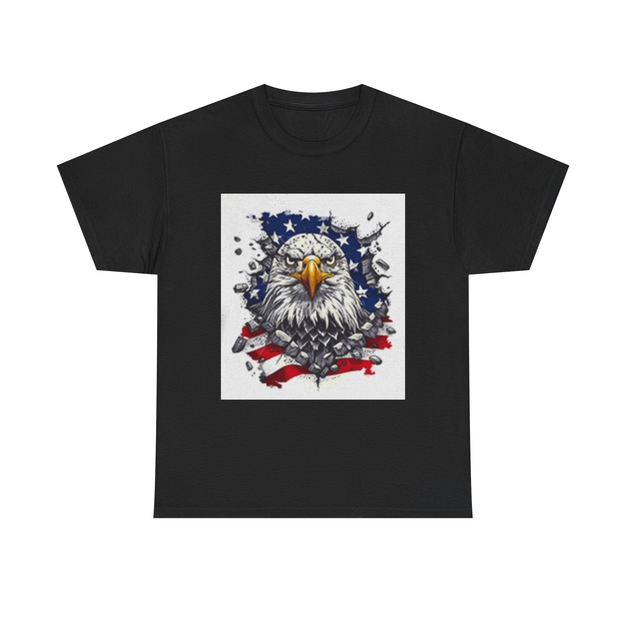 Eagle American Flag T-Shirt — Patriotic Bald Eagle Graphic Tee for 4th of July