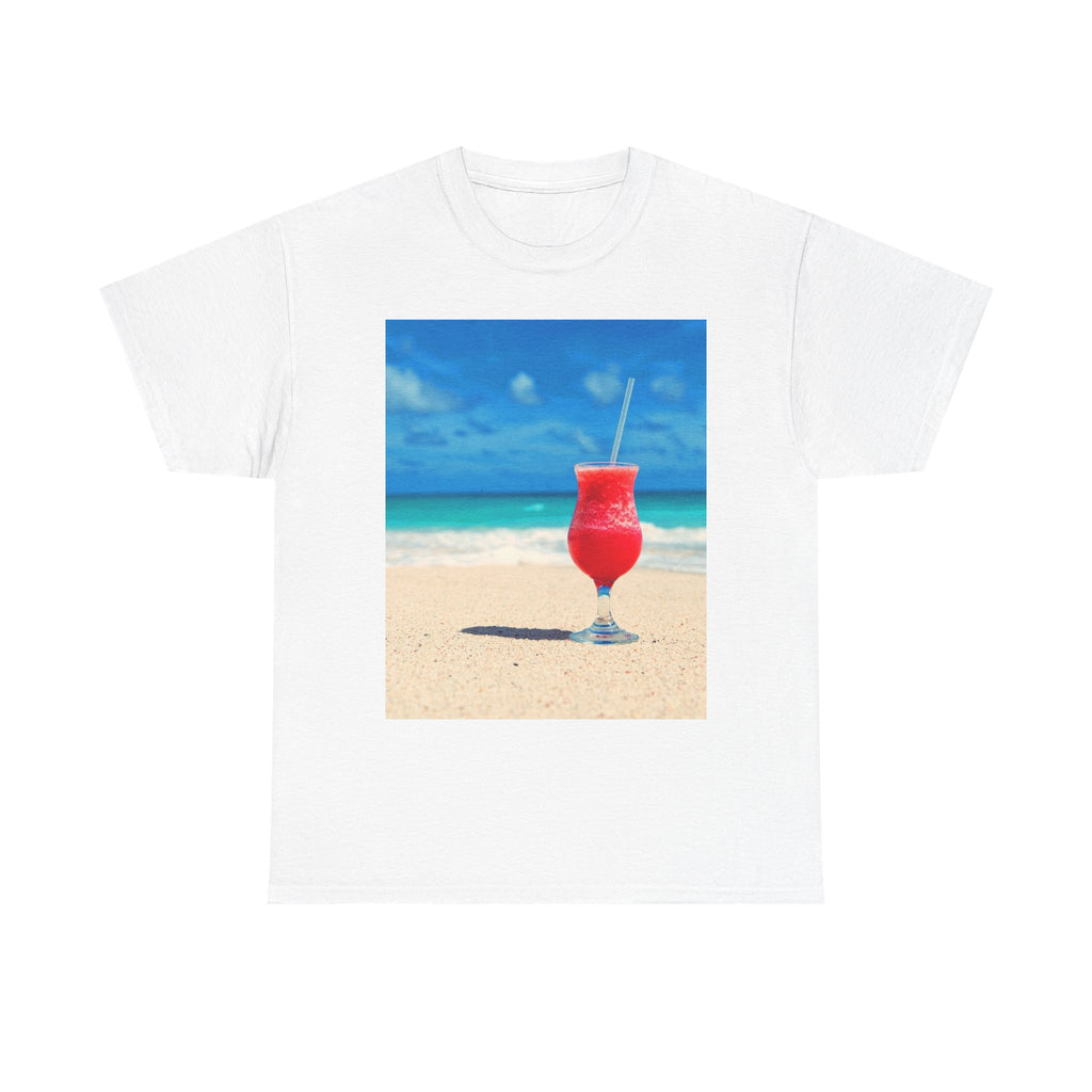 Tropical Beach Cocktail Graphic Tee (Summer Vacation Drink)