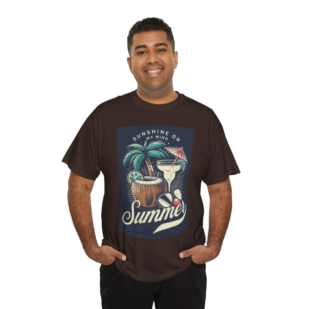 Summer Cocktail Tee — "Sunshine On My Mind" Tropical Beach T-Shirt