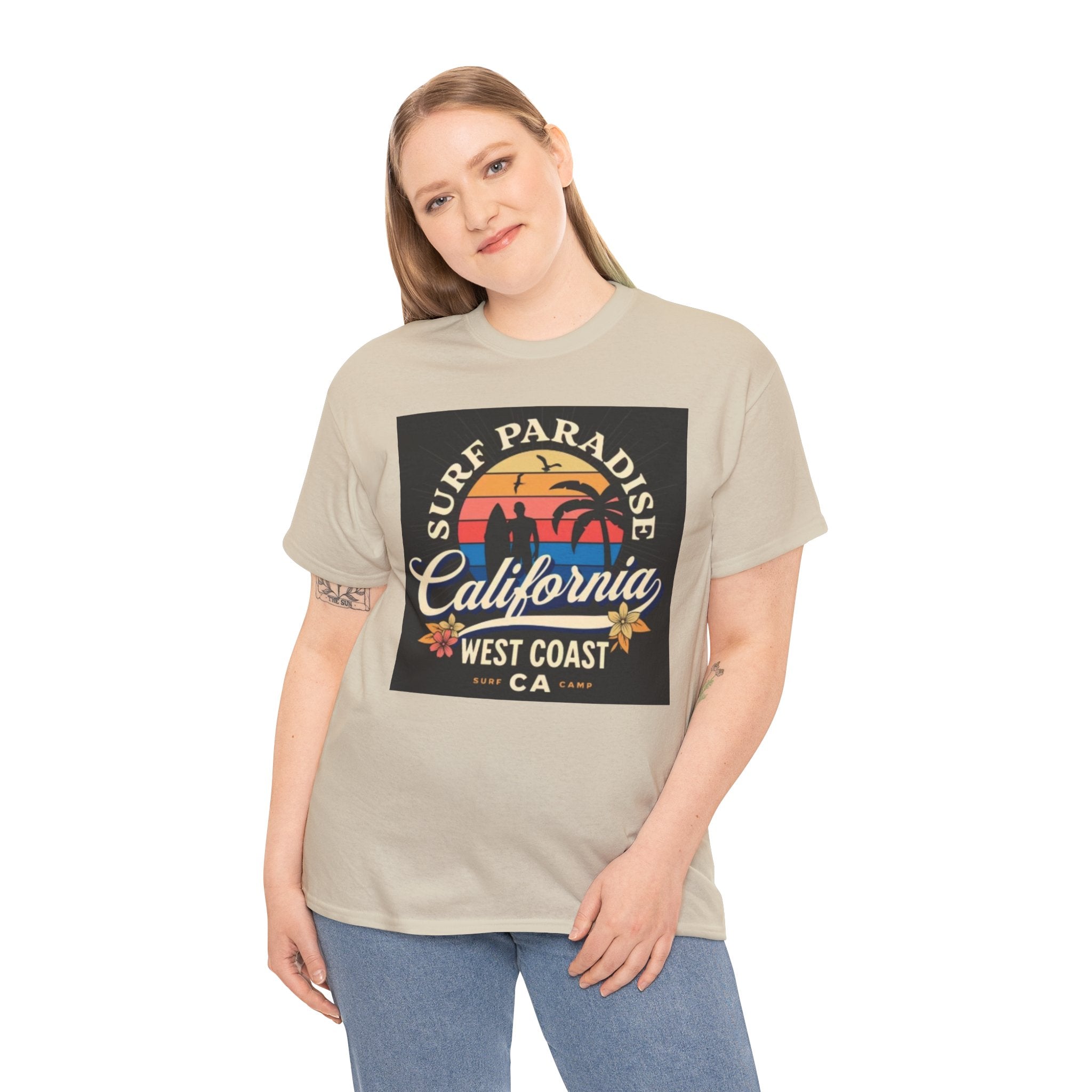 California Surf Paradise Tee — West Coast CA Vintage Sunset Graphic T-Shirt