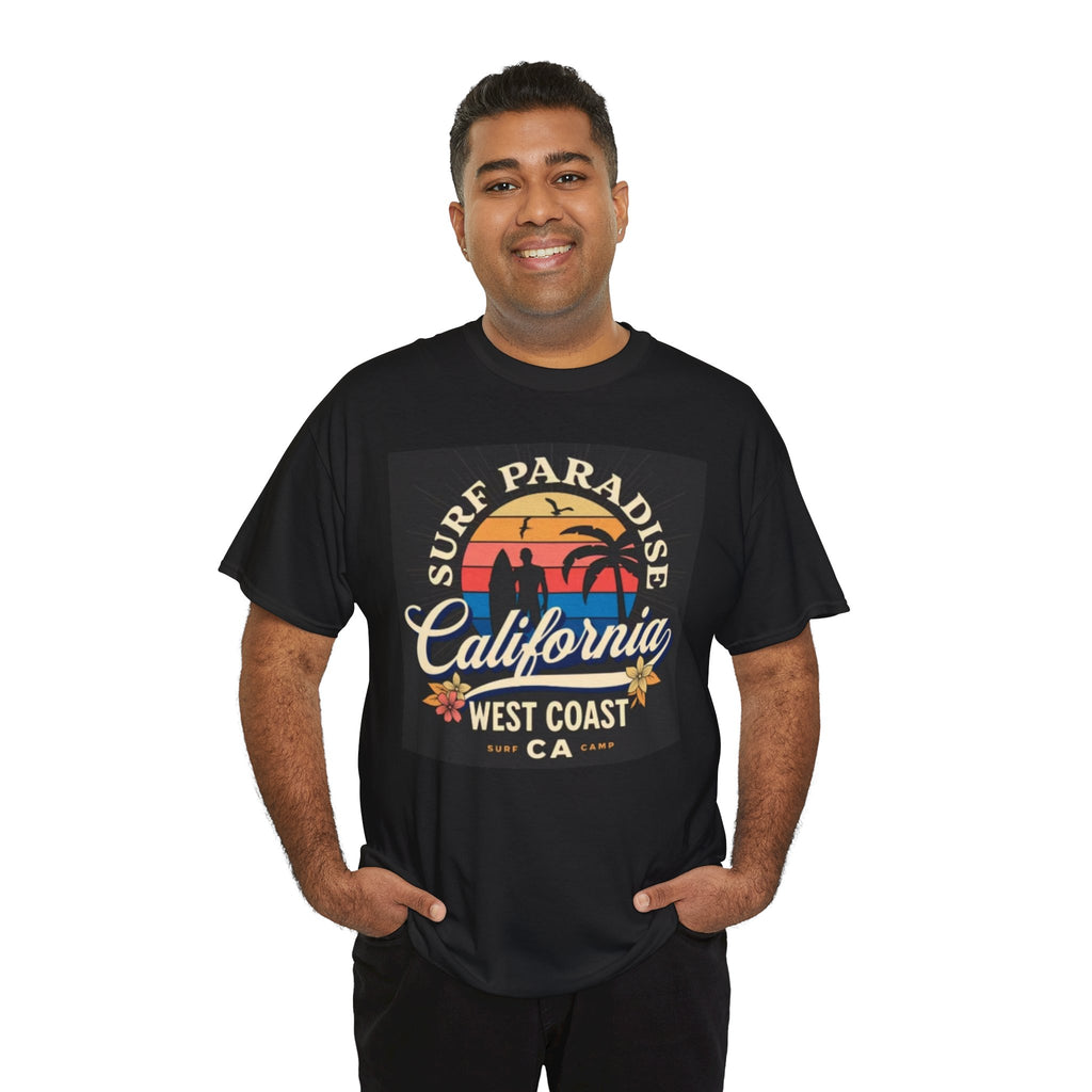 California Surf Paradise Tee — West Coast CA Vintage Sunset Graphic T-Shirt