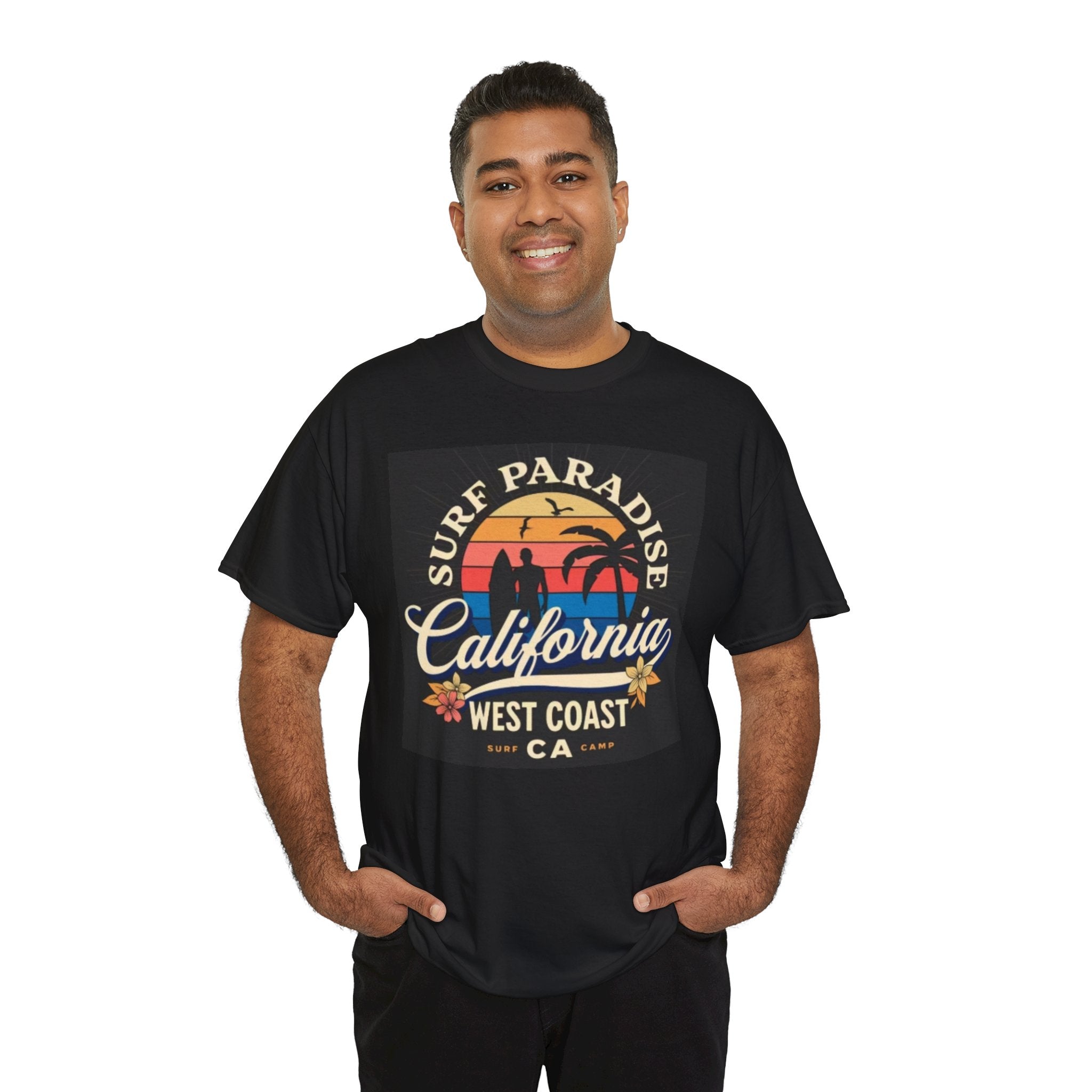 California Surf Paradise Tee — West Coast CA Vintage Sunset Graphic T-Shirt