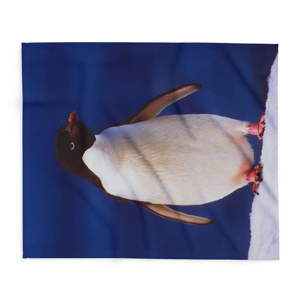 Emperor Penguin Fleece Blanket — Cozy Antarctic Animal Throw