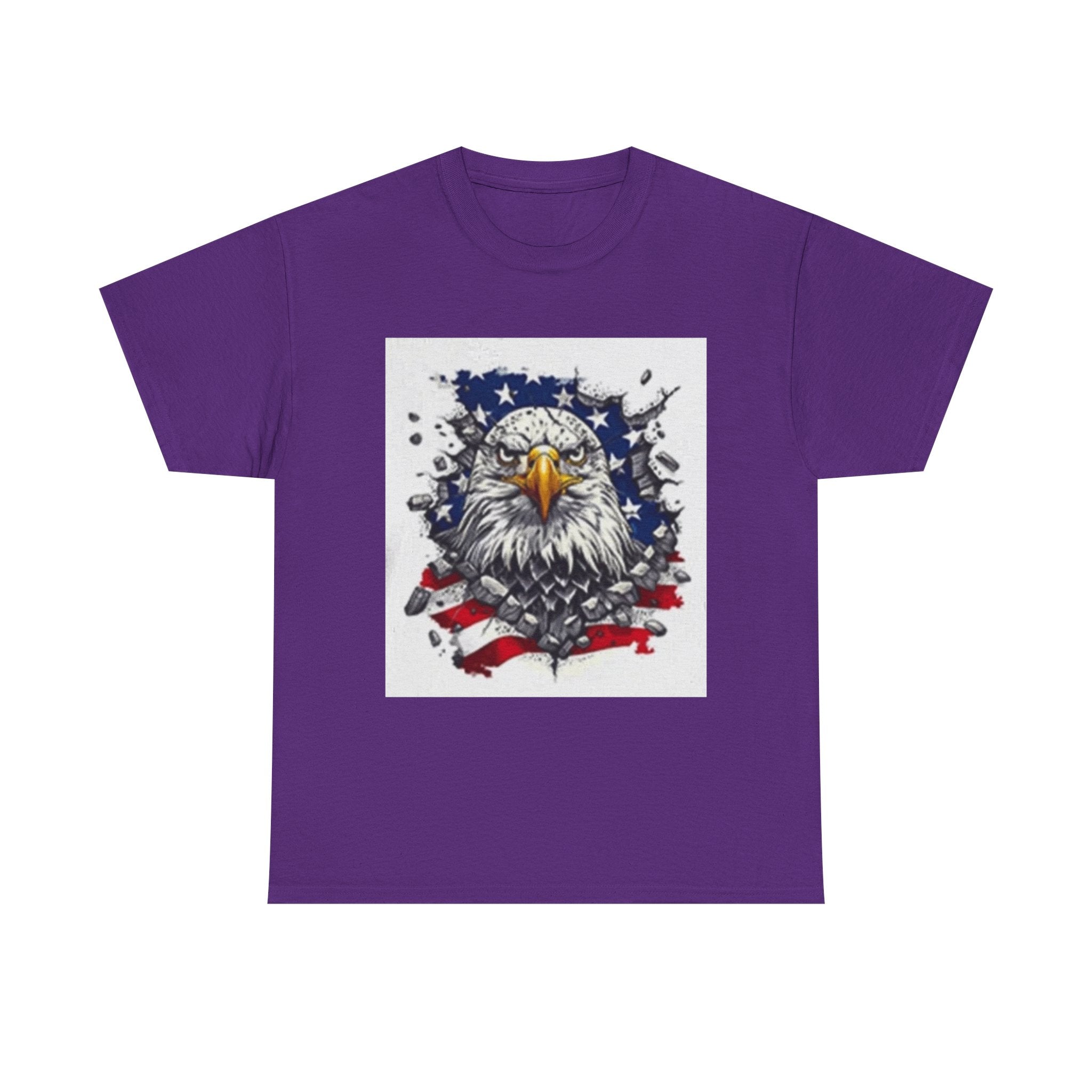 Eagle American Flag T-Shirt — Patriotic Bald Eagle Graphic Tee for 4th of July